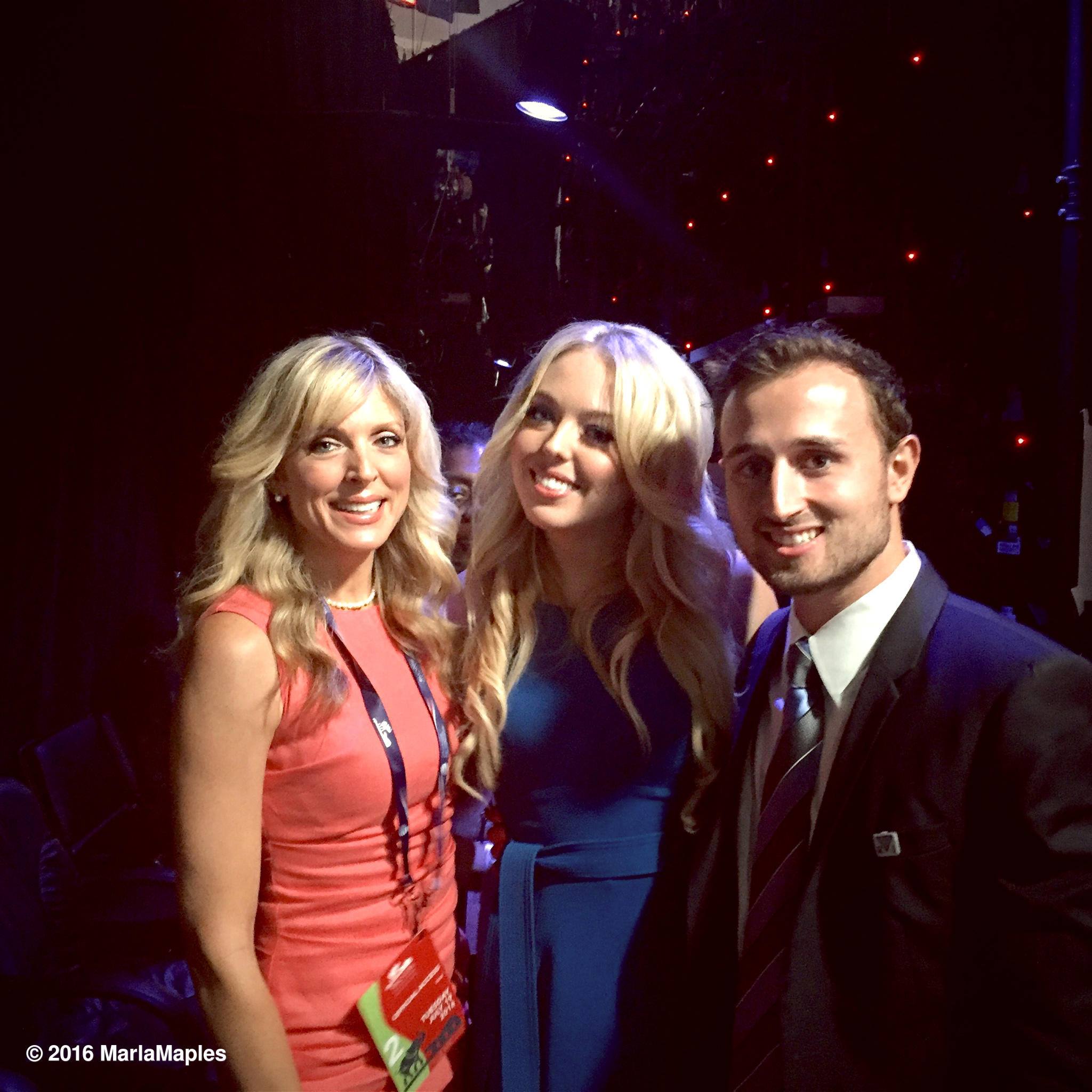 Marla Maples - Just before I did my happy proud mamma dance! Backstage ...