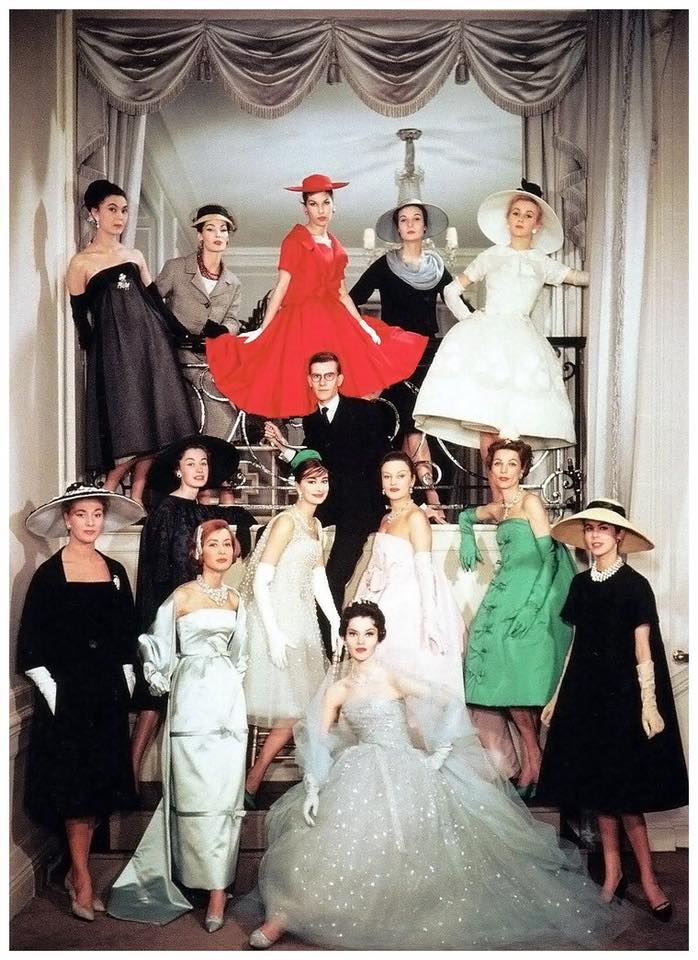 Yves Saint Laurent and Christian Dior's 1958 trapeze collection