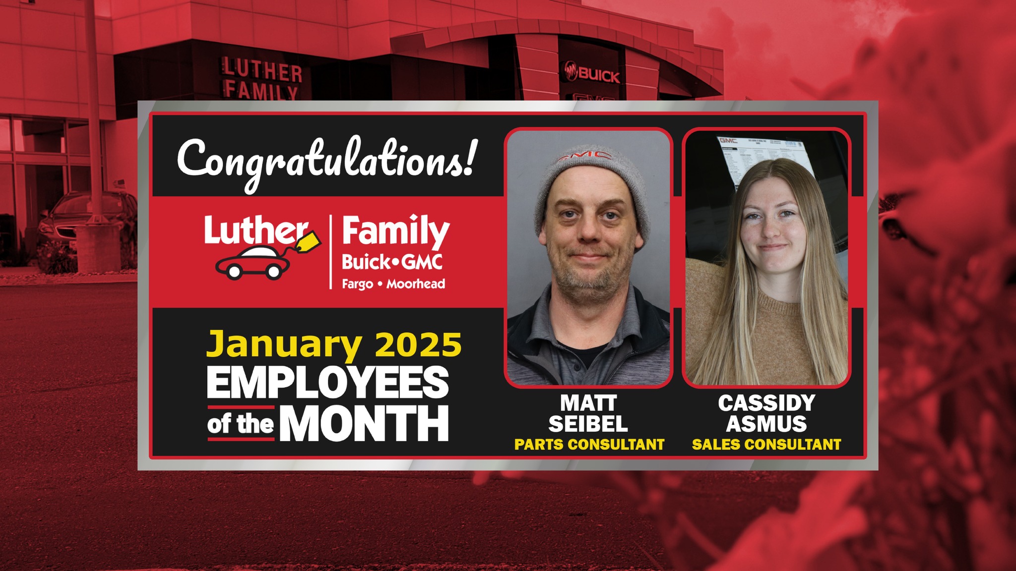 Luther - Congratulations to January Employees of the Month Cassidy ...