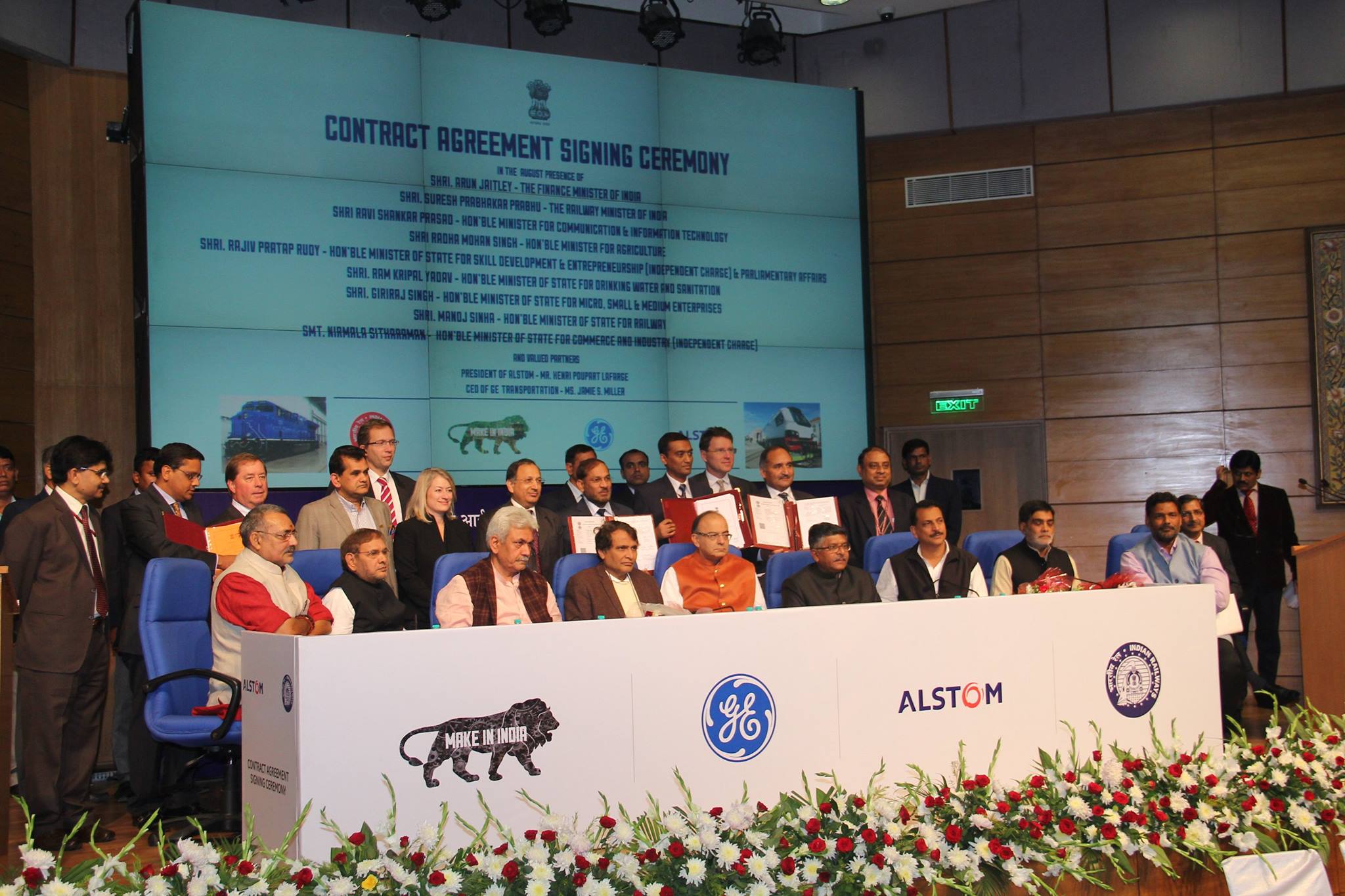 Rail - A power packed ceremony for signing of IR contracts with GE and ...