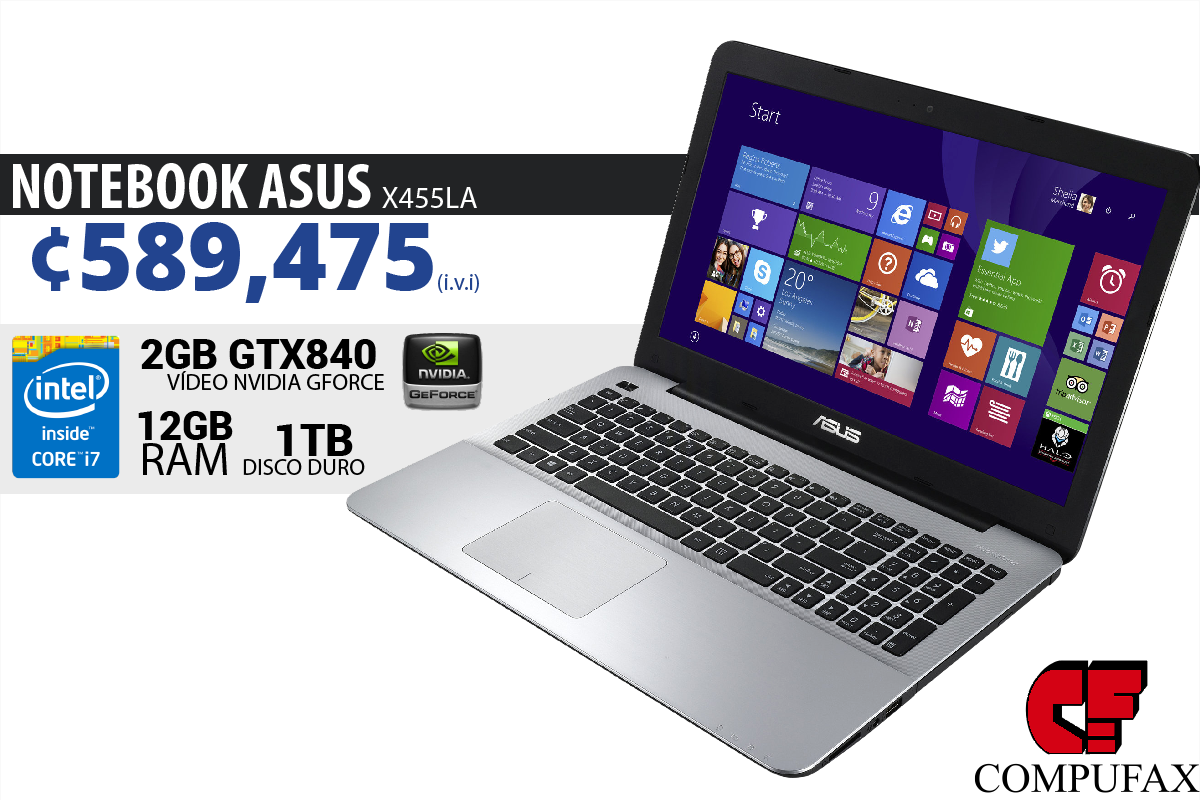 COMPUFAX Notebook ASUS a Excelentes precios! NOTEBOOK ASUS X455LA 