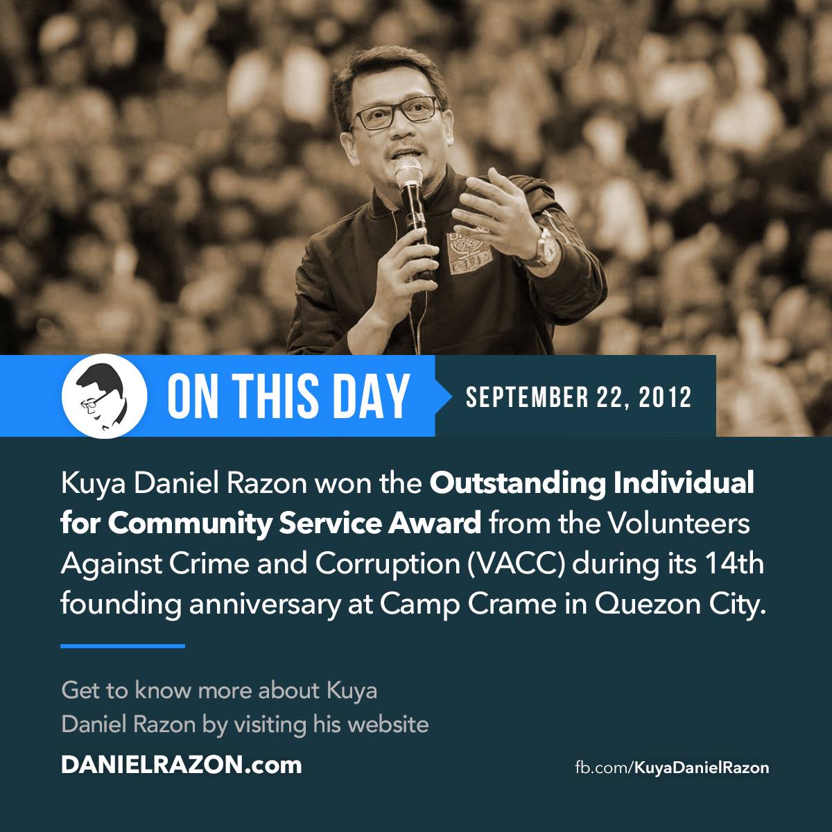 Daniel - On this day, Mr. Public Service Kuya Daniel Razon won the ...