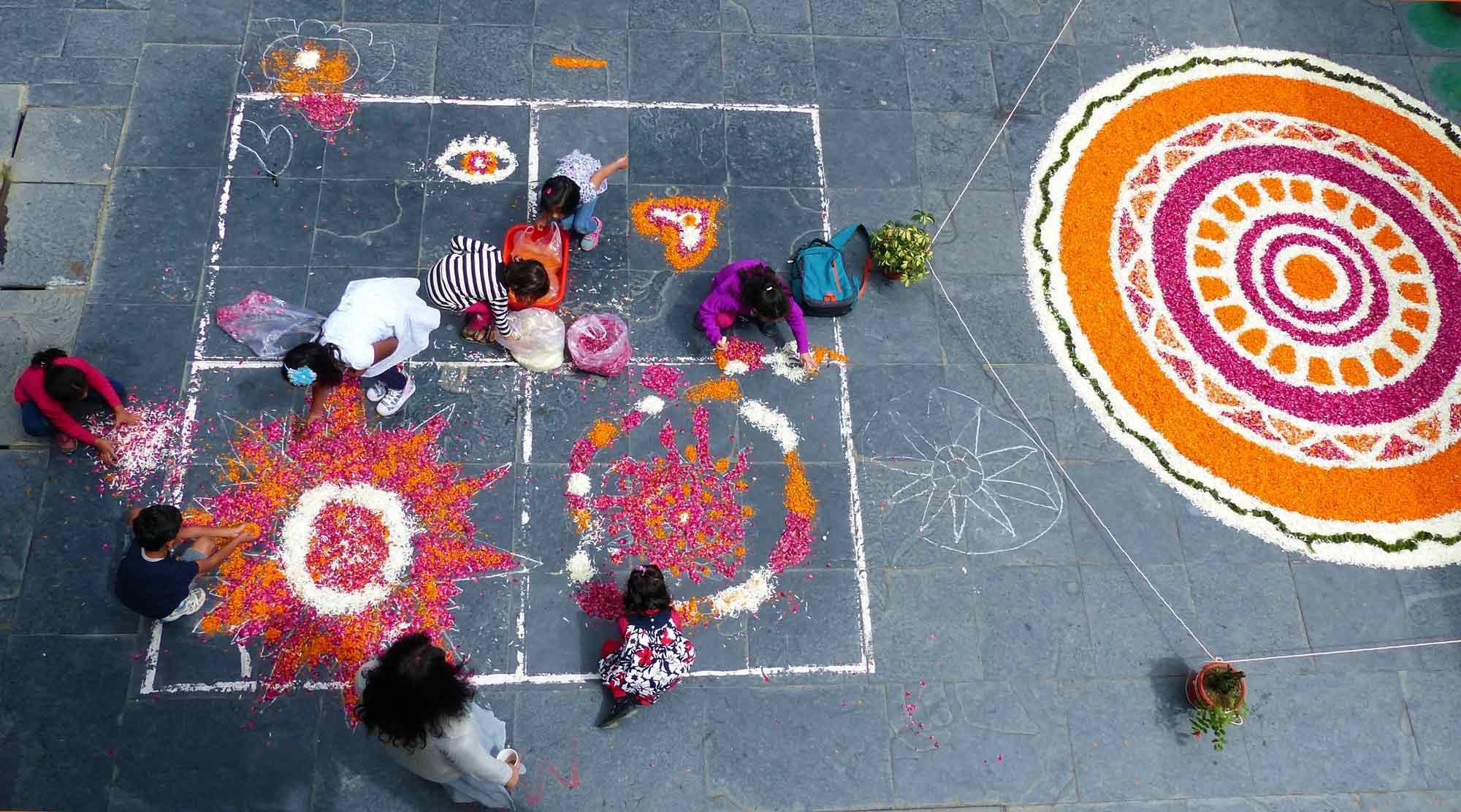 Rangolis and more for our Onam... - Woodstock School | Facebook