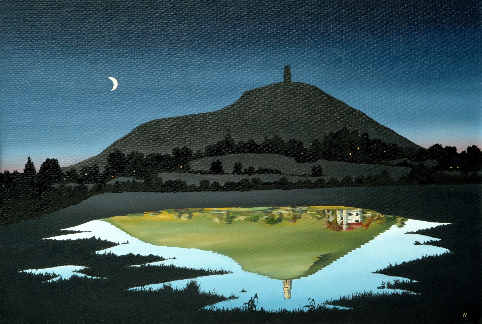 Somerset - This painting of the Tor was created by Norman Parker - you ...
