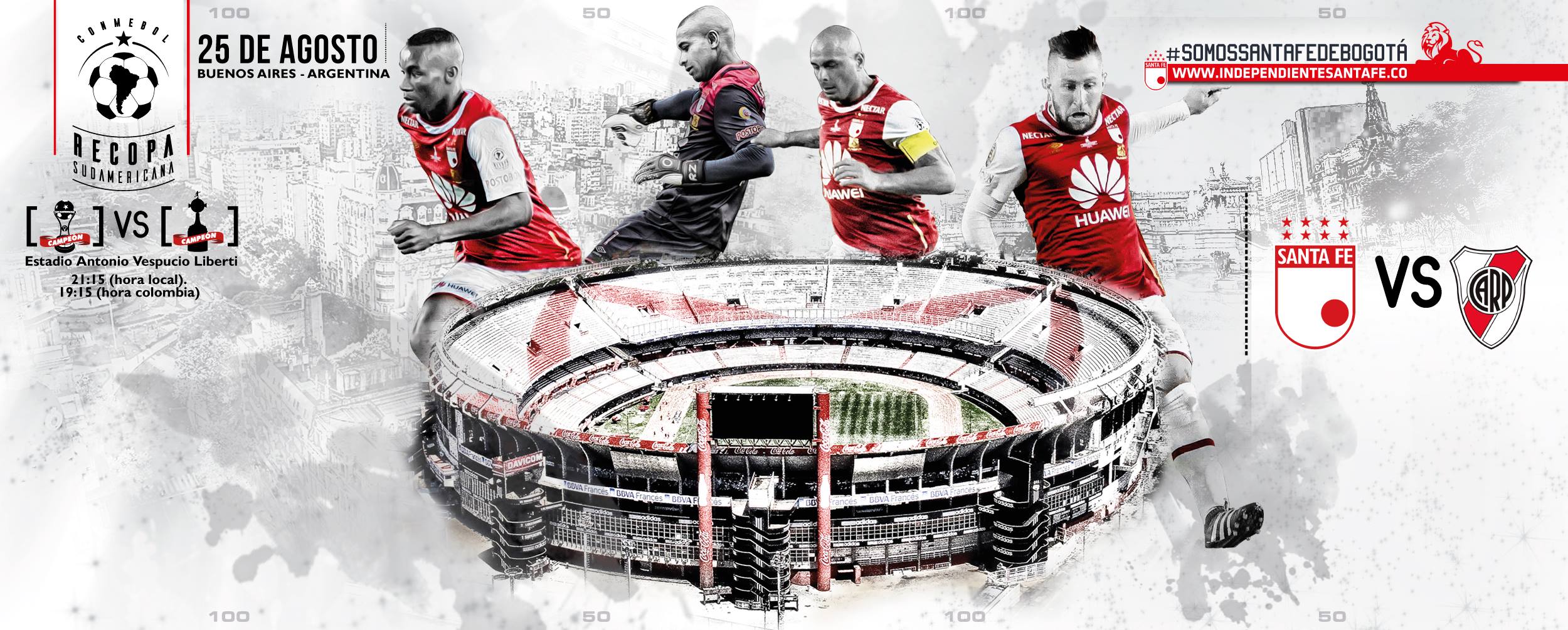Billet Collector RECOPA 2016 - Finale Independiente Santa Fe Vs River Plate