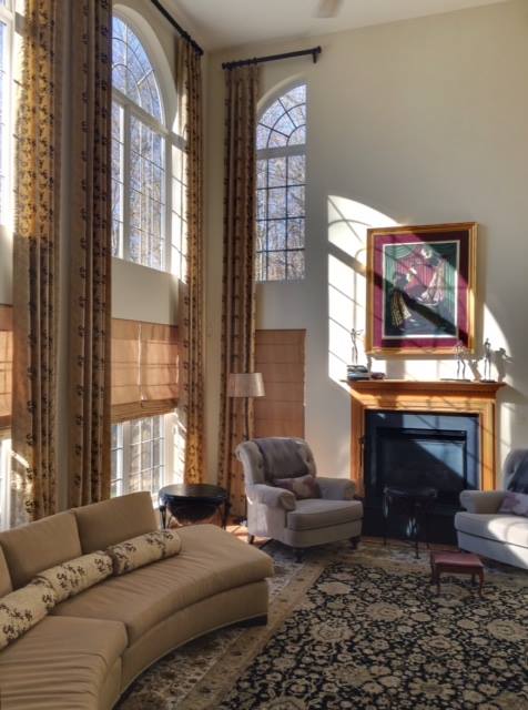 Beautiful Family Room! Two story... - Fabrics Unlimited