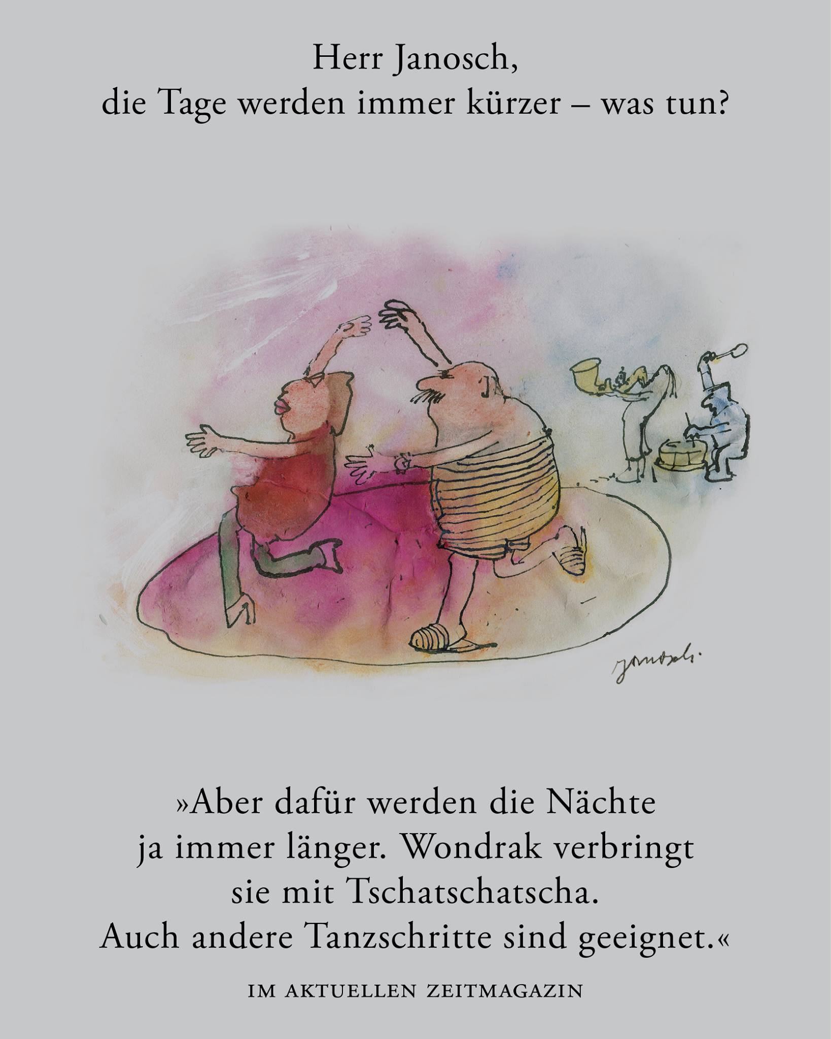 Zeitmagazin Herr Janosch Die Tage Werden Immer Kurzer
