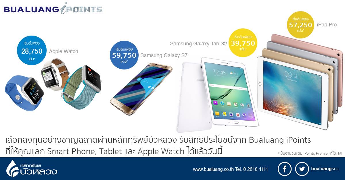 Bualuang - สิทธิพิเศษสำหรับลูกค้าหลักทรัพย์บัวหลวงมีมาให้อัพเดทกันอีก ...