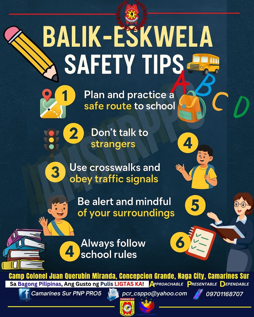 Camarines - 🎒📚 BALIK ESKWELA SAFETY TIPS! 📚🎒 🛑 Ligtas na pag-aaral ...