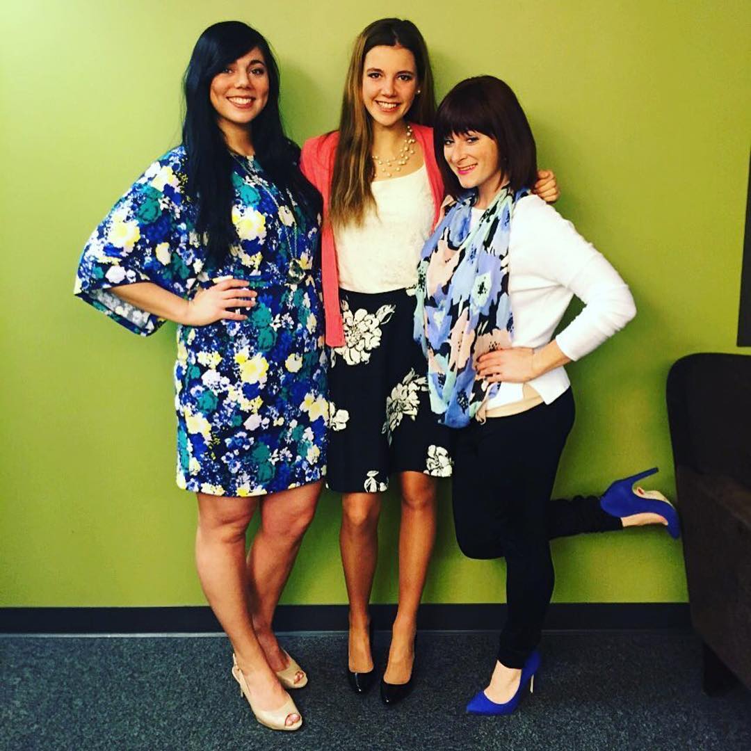 NV - Maggie G., Shelby R., and Bridget S. modeling #spring florals ...