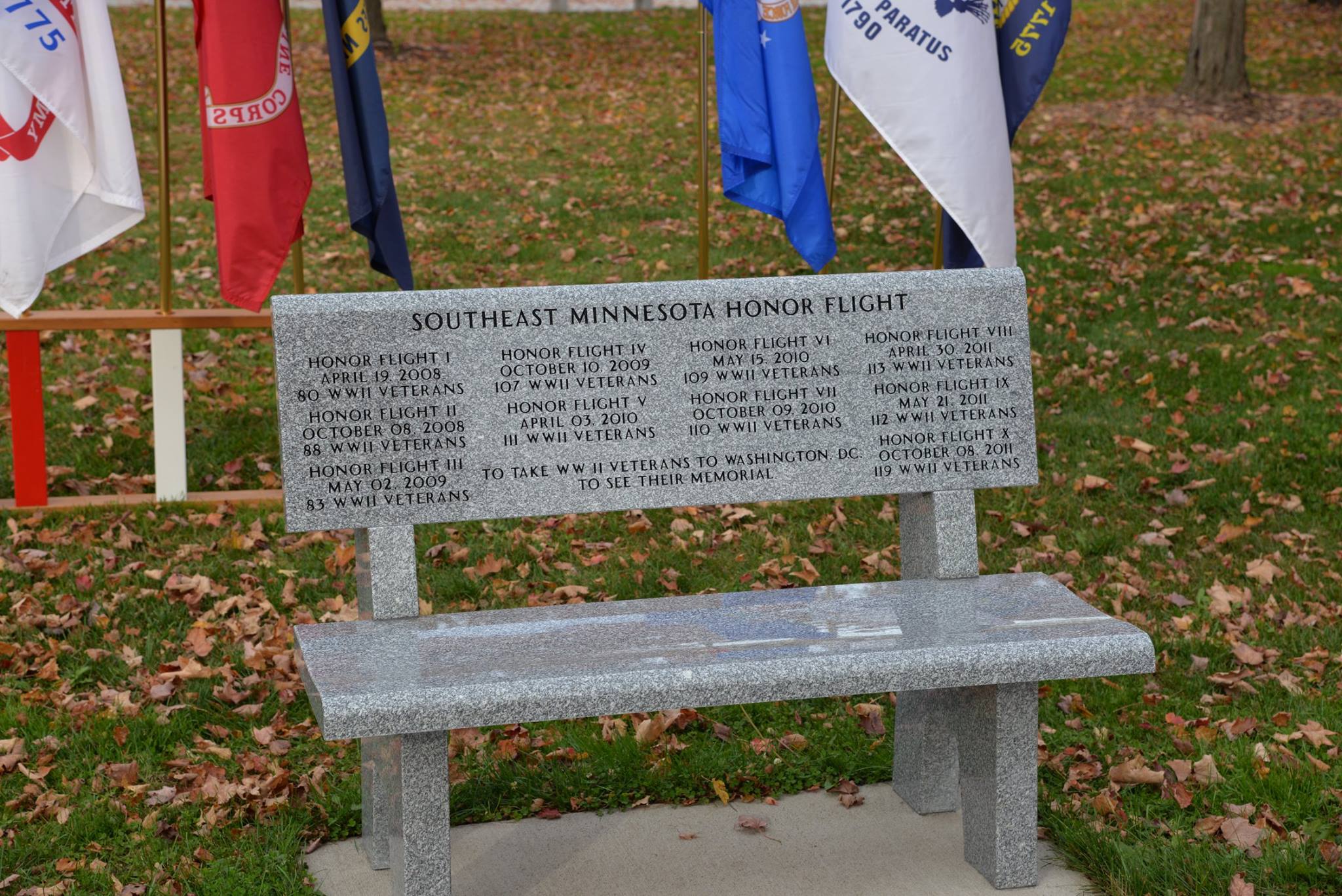 SEMN Honor Flight Bench... - Soldiers Field Veterans Memorial