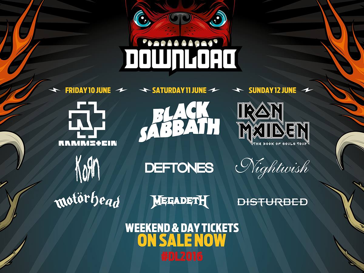 Download Festival - Korn, Official Motörhead, Deftones, Megadeth.