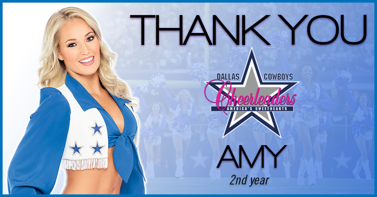 Dallas - After two seasons as a Dallas Cowboys Cheerleader, Amy T. is ...
