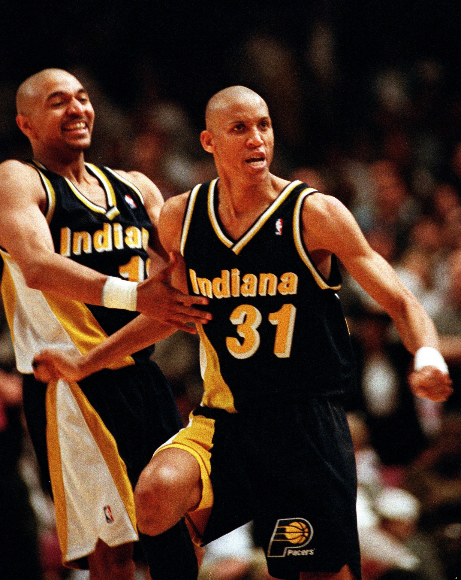 On May 7, 1995 Reggie Miller put up back to back 3's and scored 8