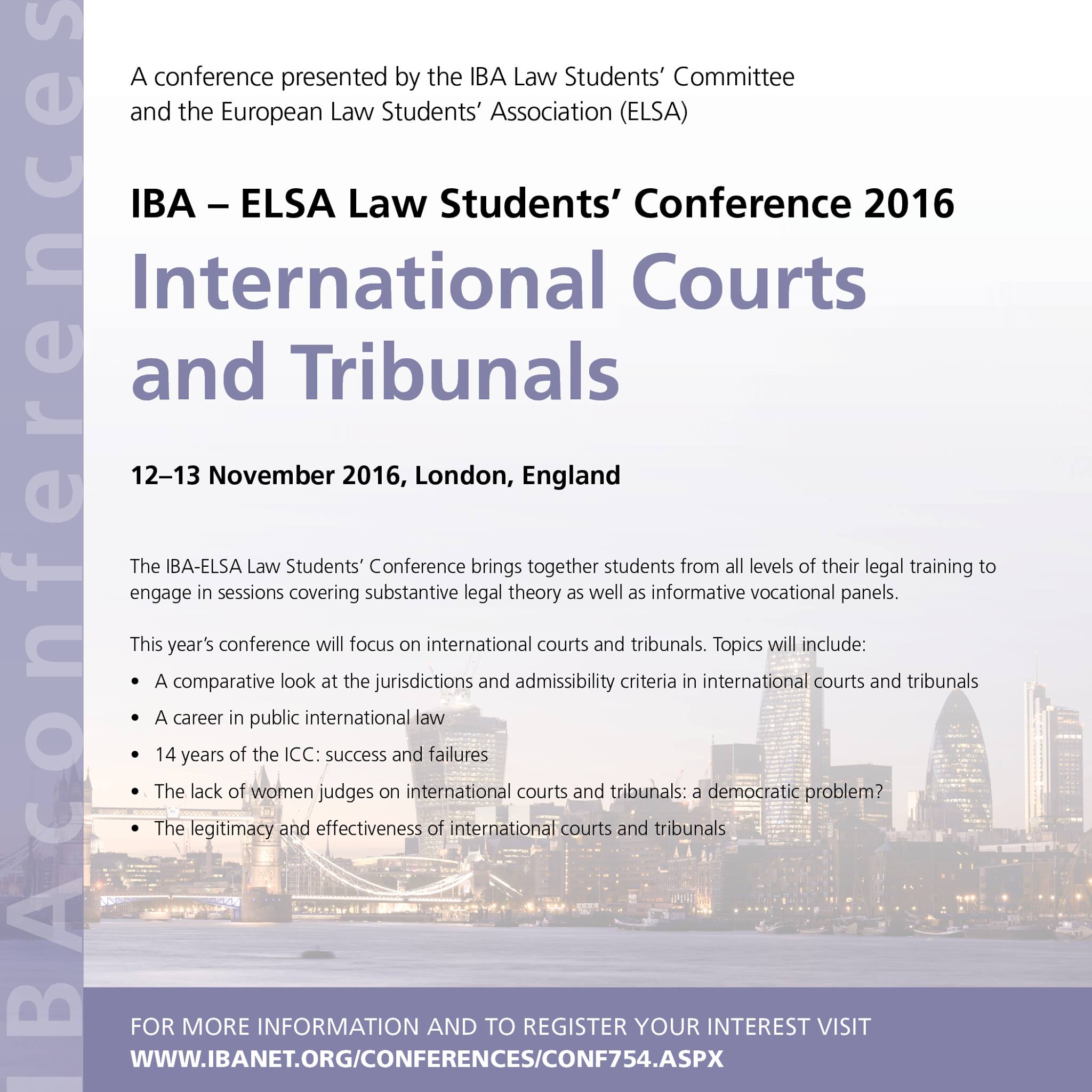 ELSA Spain - ¡La Law Students’ Conference on International... | Facebook