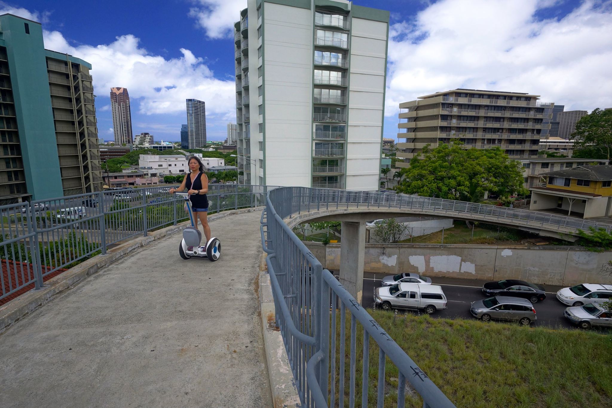 Tech In The City - Using a Ninebot to Zip over the backed up traffic on ...