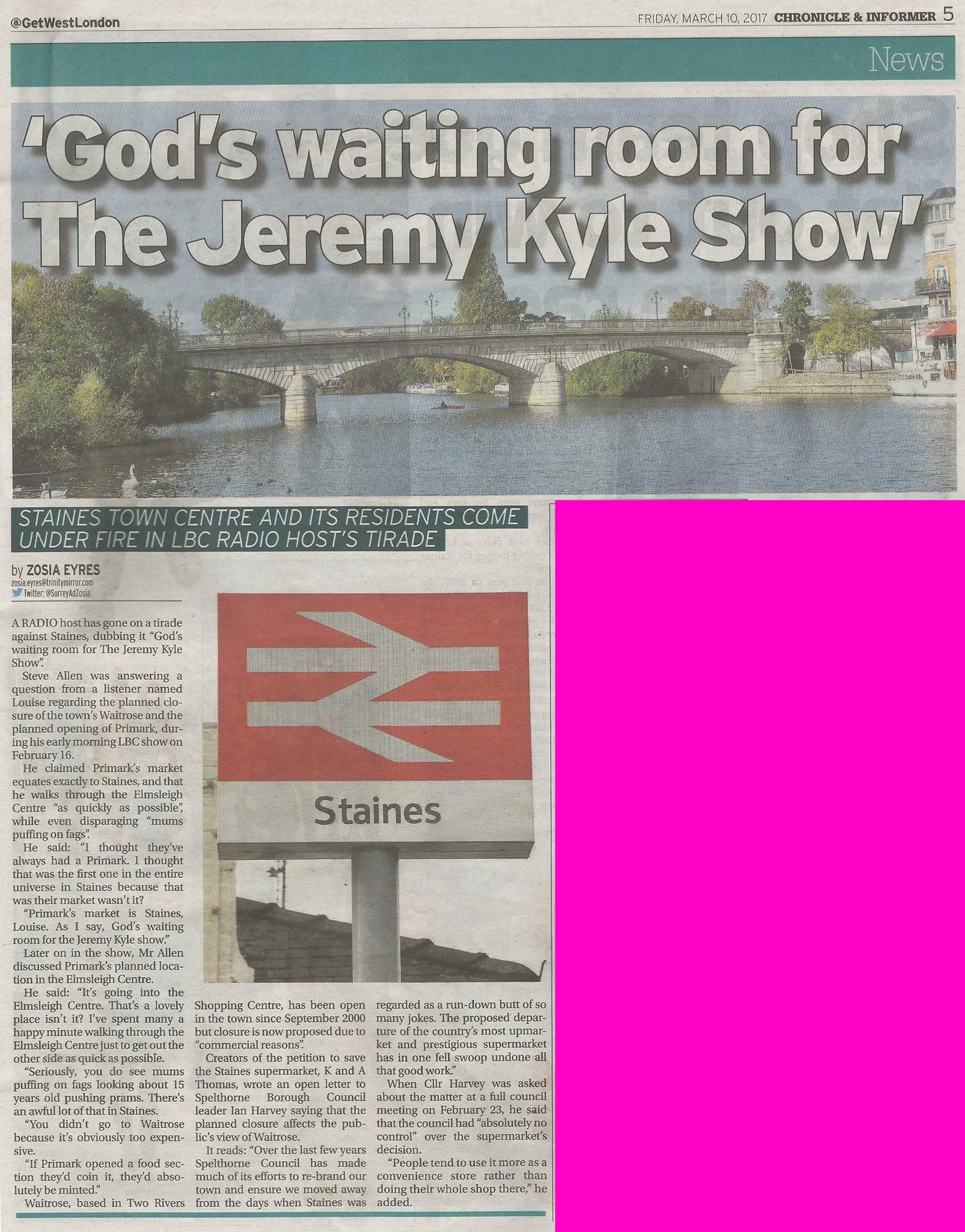Staines - LBC host Steve Allen had some rather harsh words to say about ...