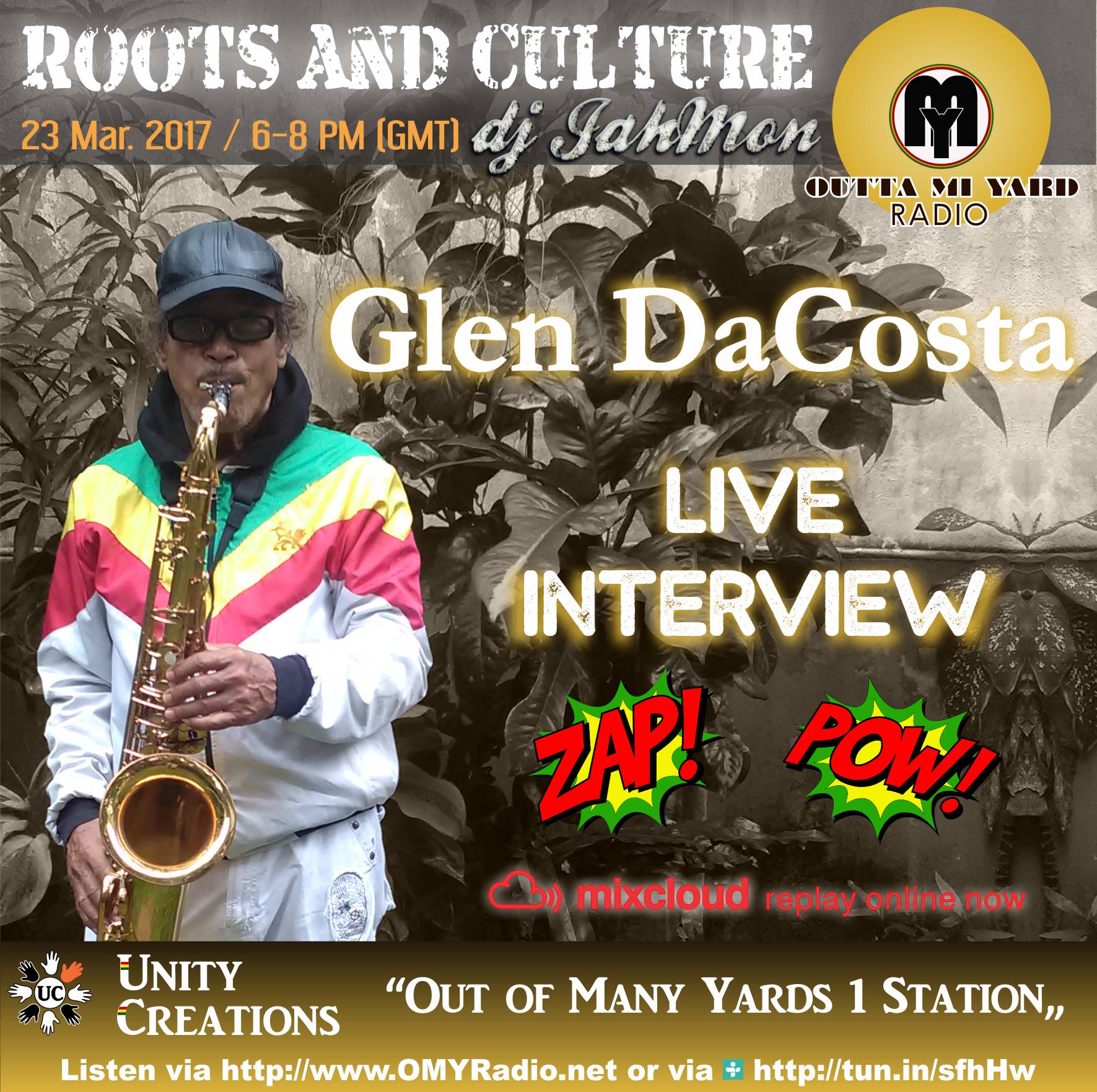 Is Glen DaCosta, Bob Marley's original sax player, still active in