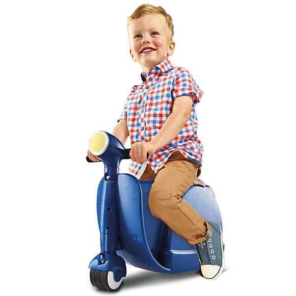 Bambino - Skoot Ride On Kids Luggage - BLUE 2 in 1! Retro styled ride ...