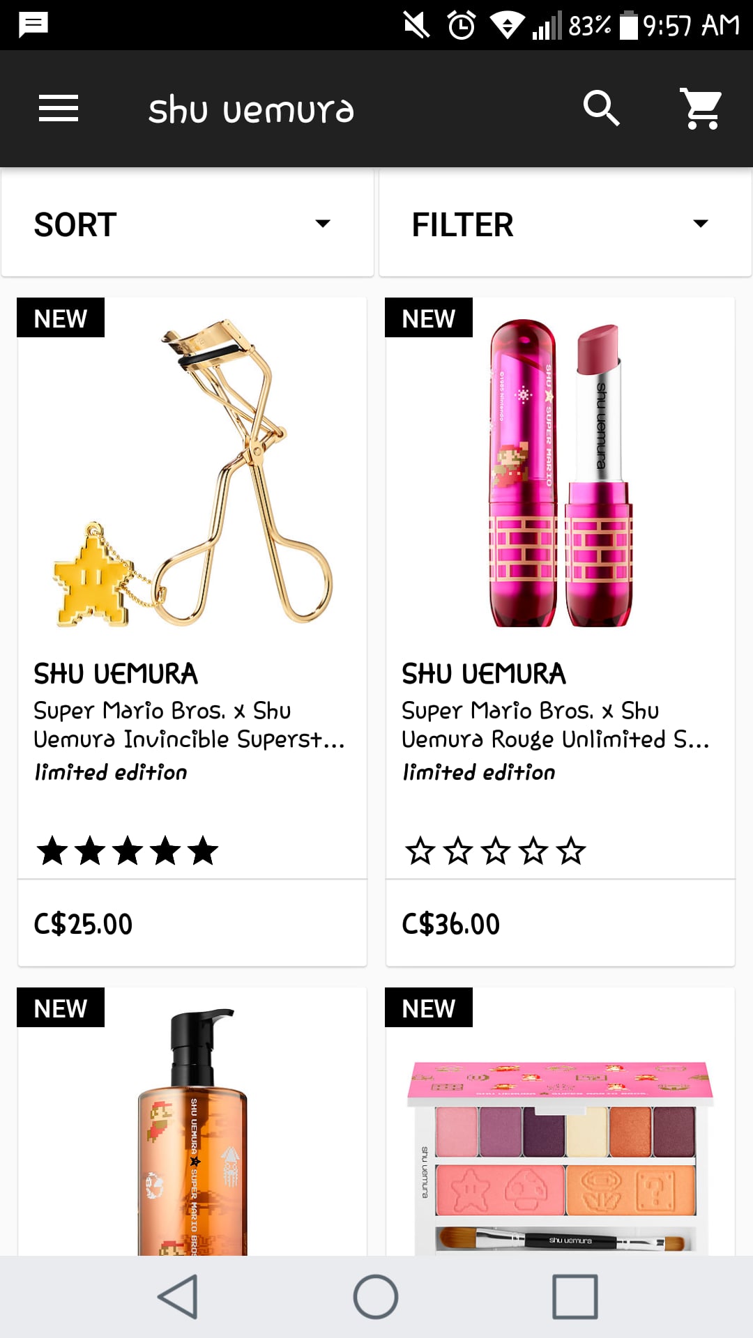 shu uemura and SUPER MARIO BROS. present a totally original