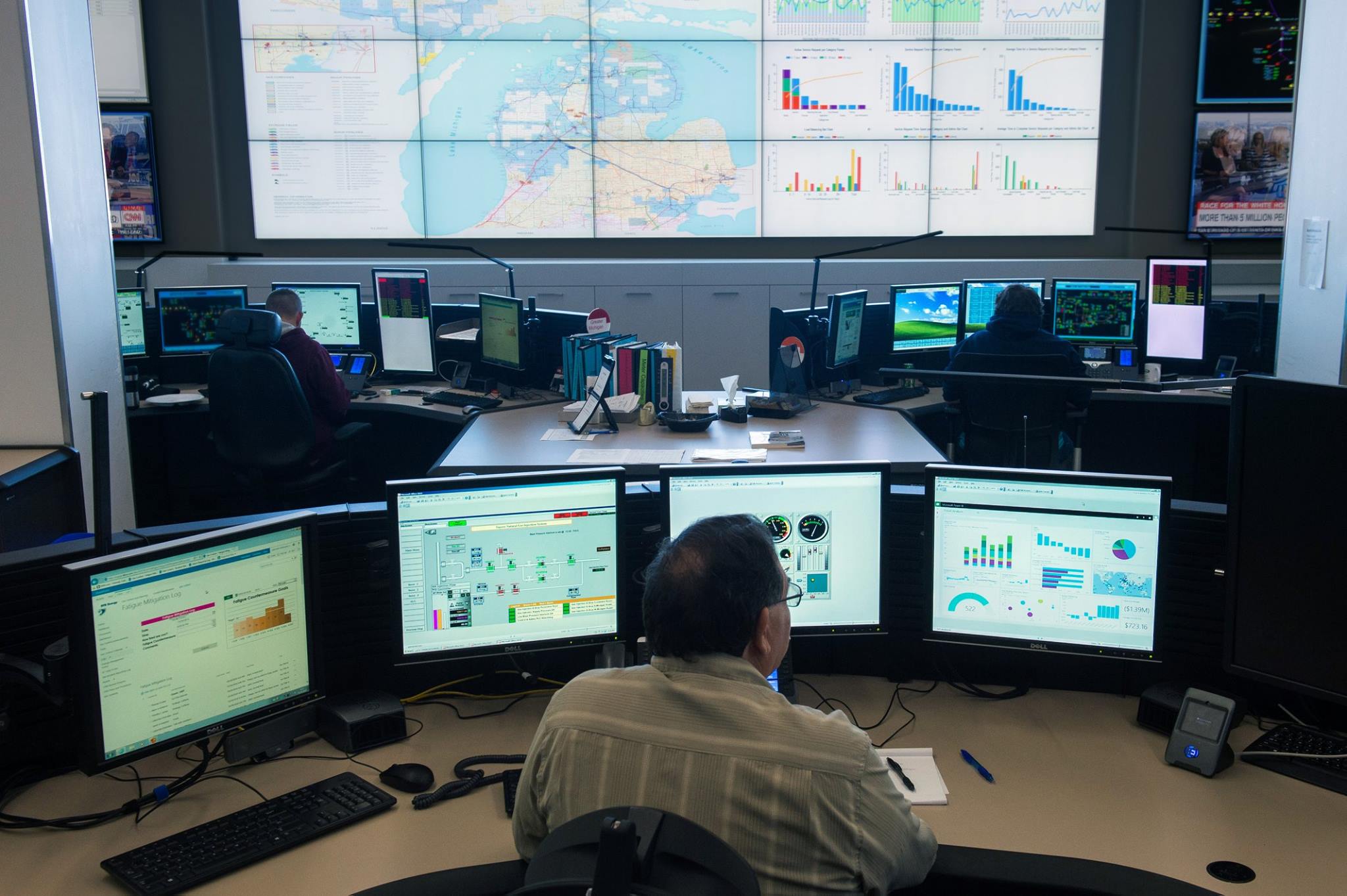 DTE - From our newly updated control room, DTE Energy employees ...