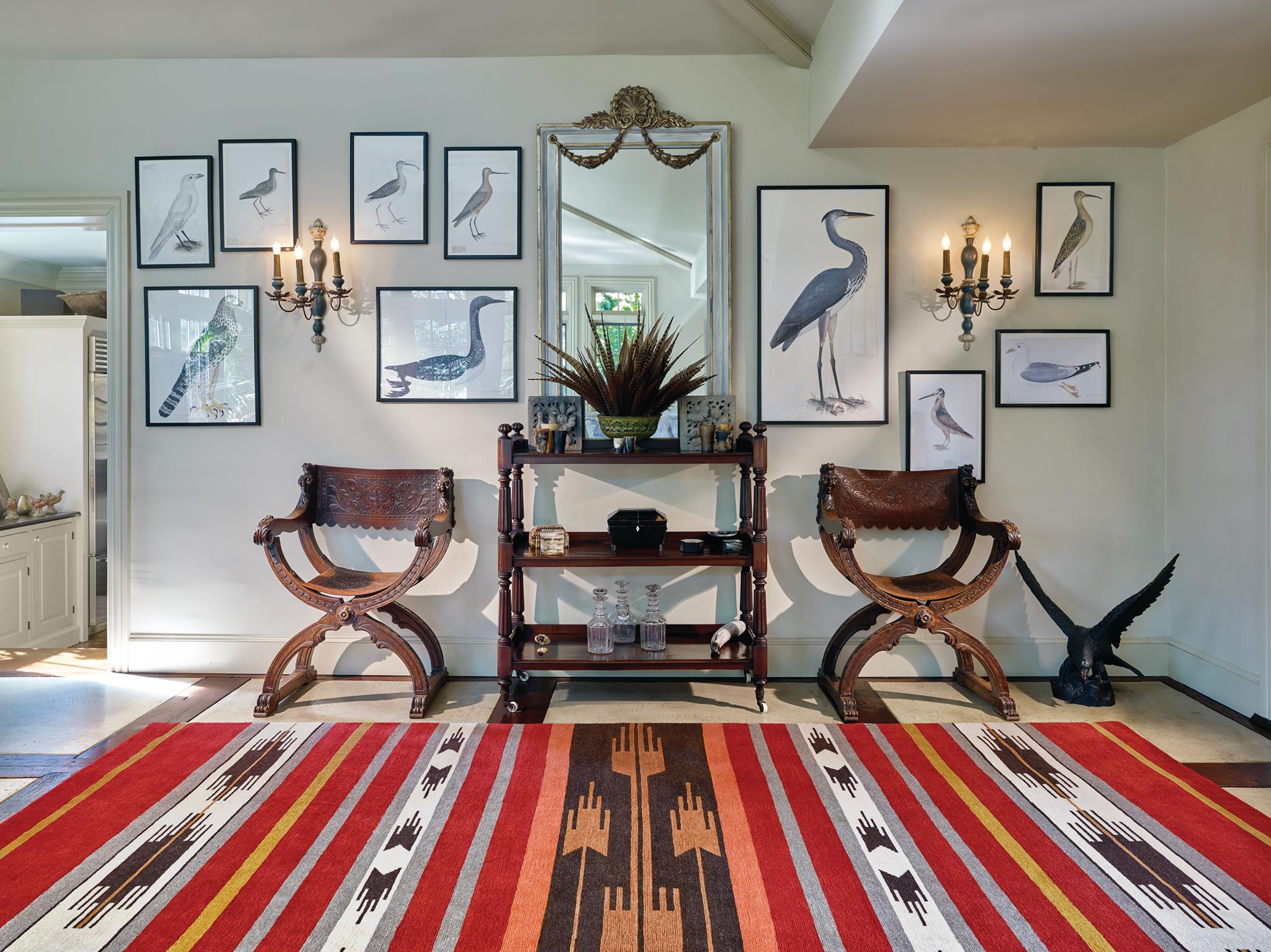 New Moon Rugs - LW92A, Red - - Luxury Lodge comes to life...