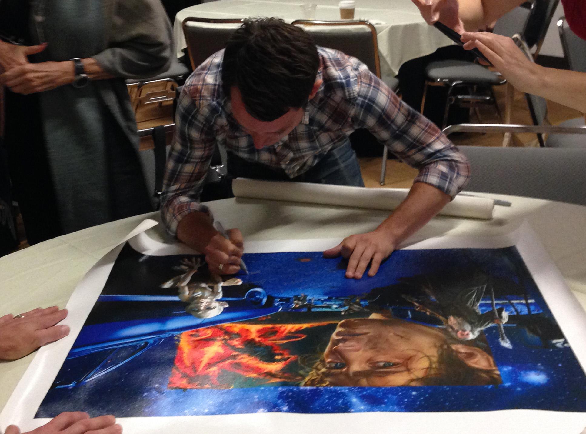 Adam Scott Rote - Elijah Wood Signing only 10 rare prints of Adam Scott ...