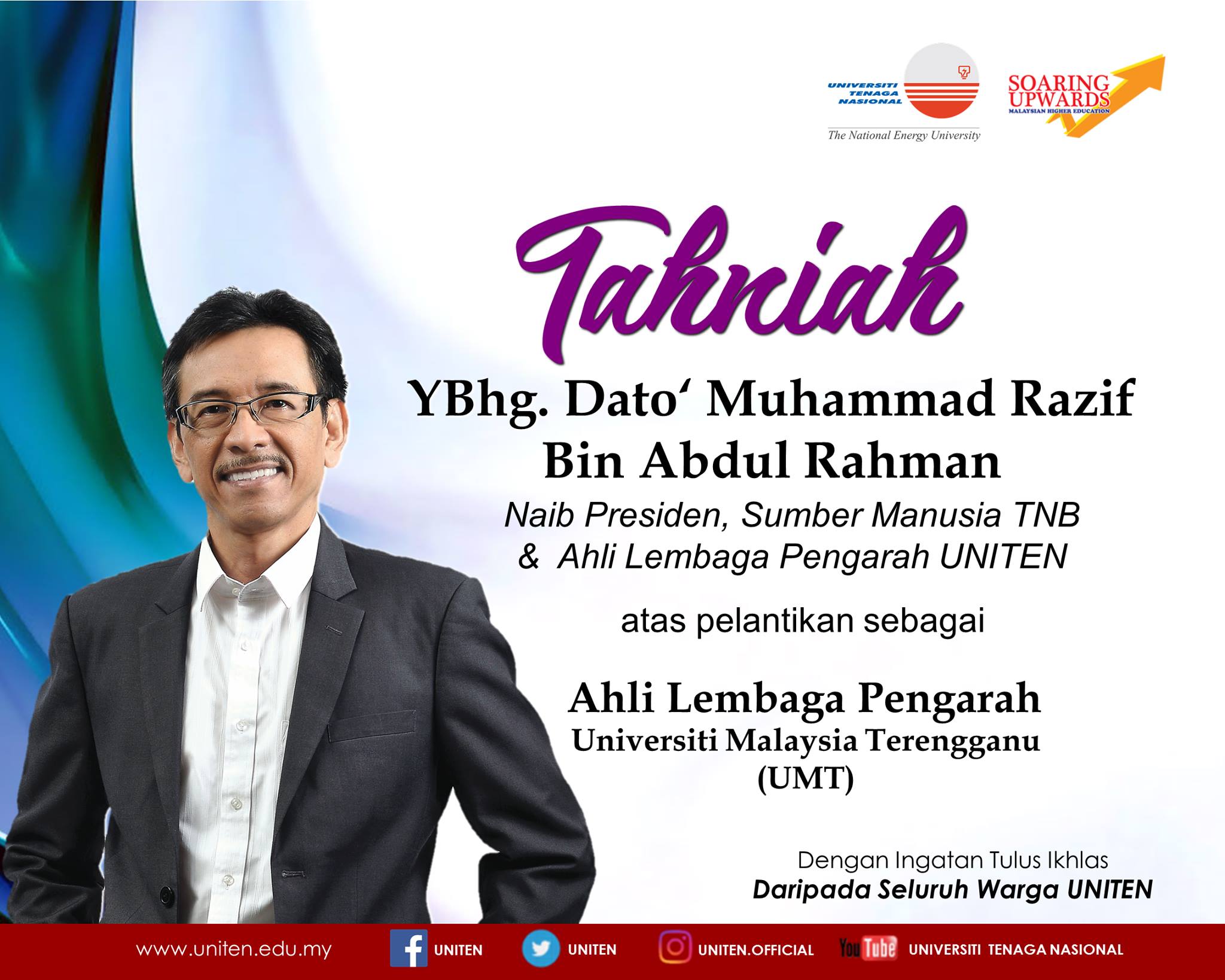 Universiti - Sekalung Tahniah kepada YBhg. Dato' Muhammad Razif bin ...