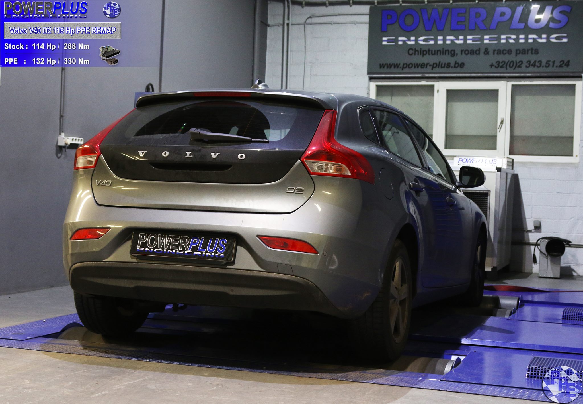 Remap Volvo V40 2.0 D2 120hp @ 177hp (Stage 1) ‼️ Stock : 120hp 