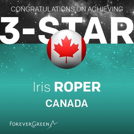 ForeverGreen - Congratulations IRIS ROPER on achieving 3...