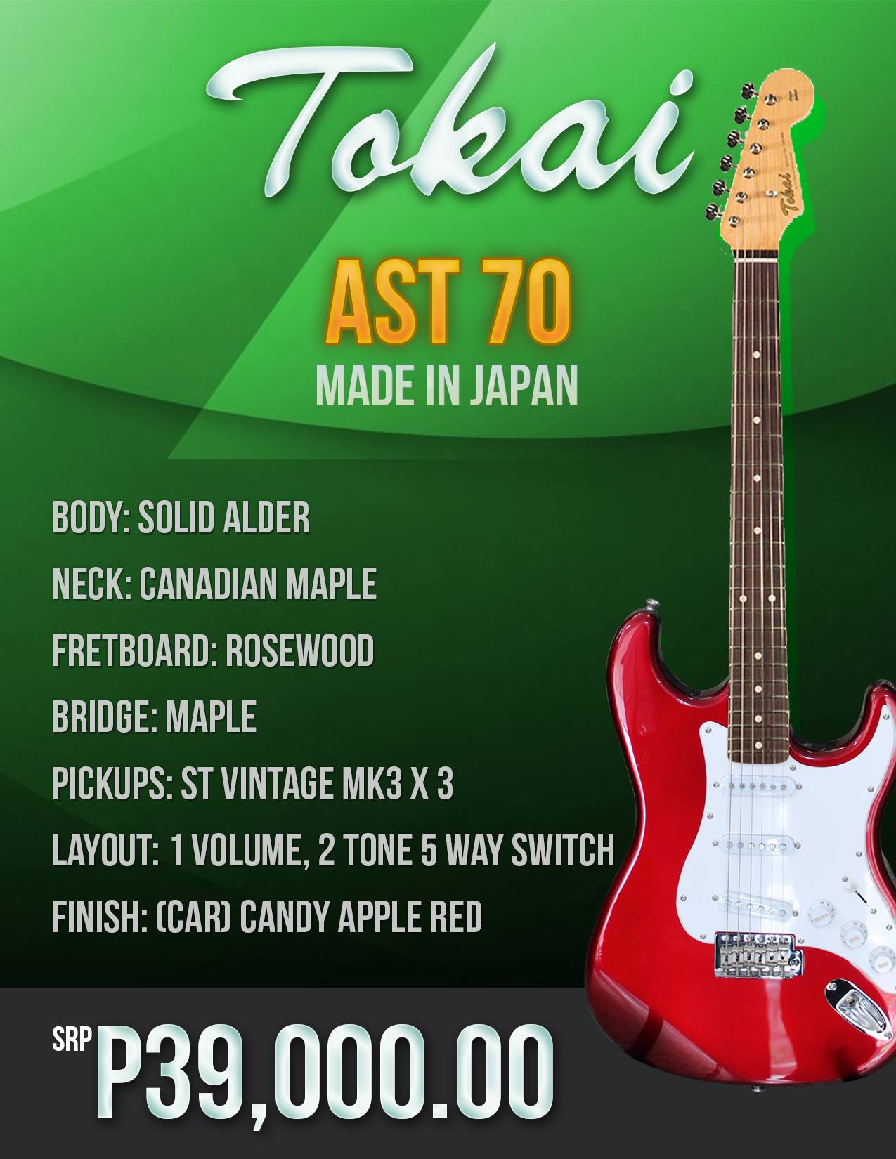 LYRIC - The Tokai AST 70. For those who fancy a branded strat made