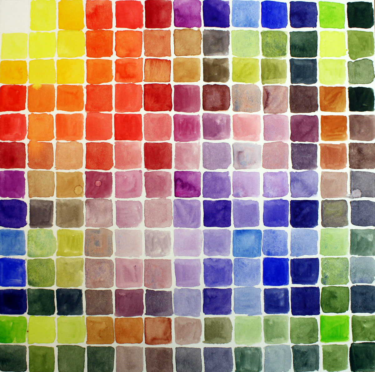 Wet Paint - Color mixing chart made by Liz Carlson with the 2017 ...