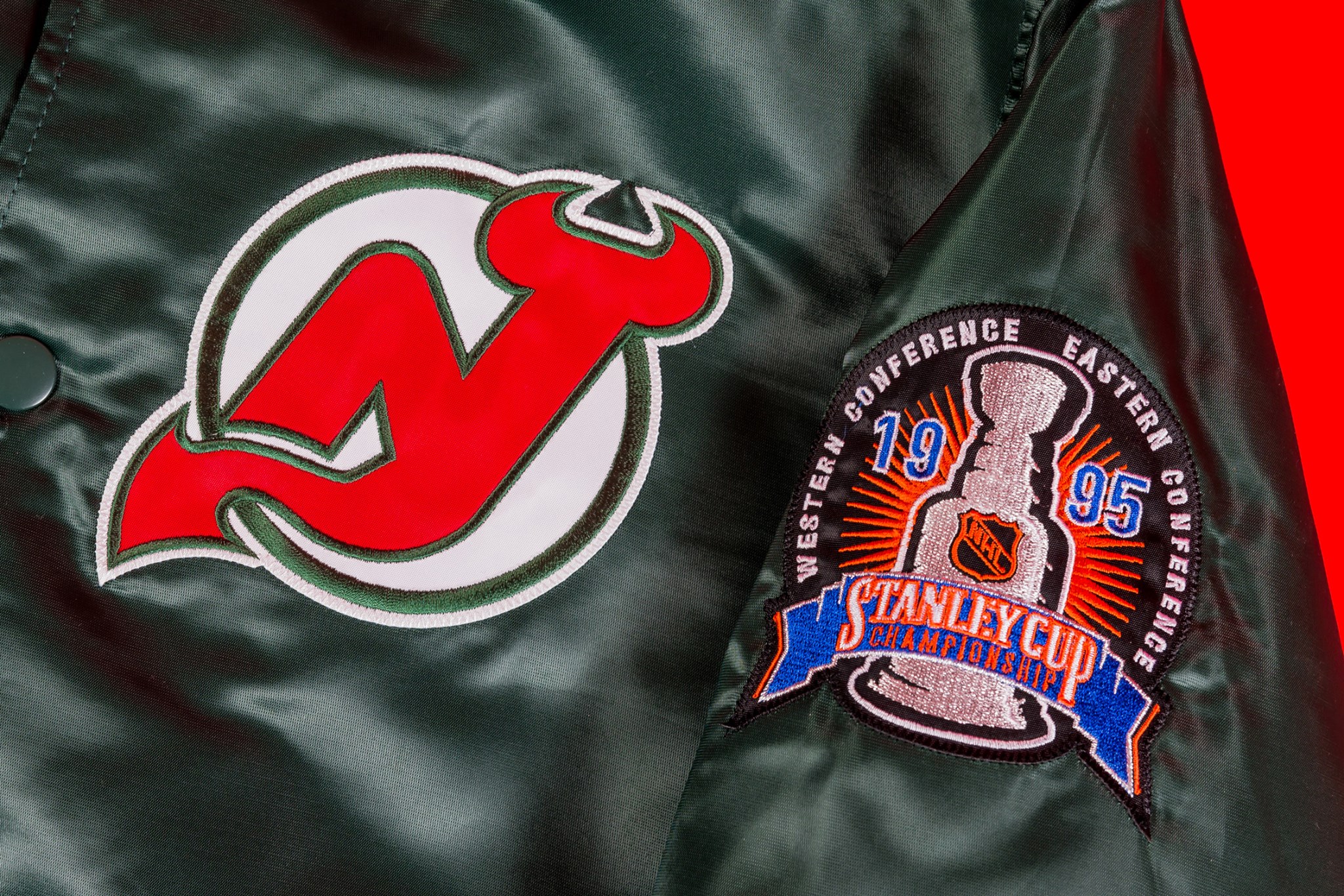 The Packer Shoes X Starter #NJDevils '95 Stanley Cup Satin Jacket