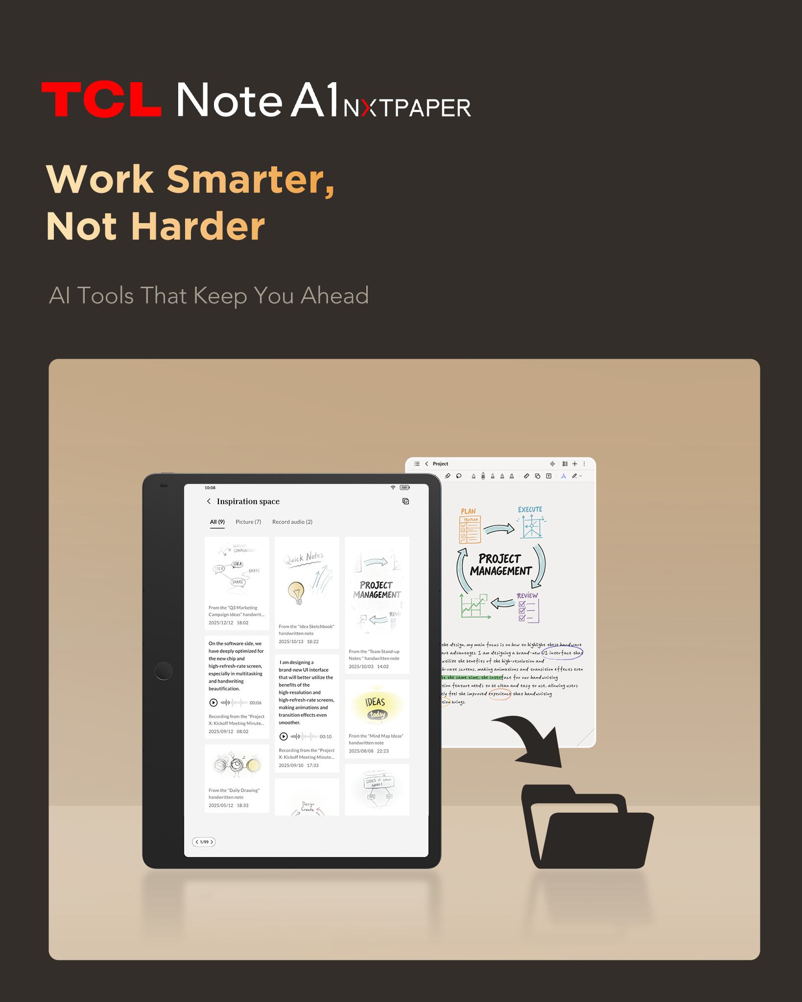 TCL Note A1N NXTPAPER for organized ideas and productivity