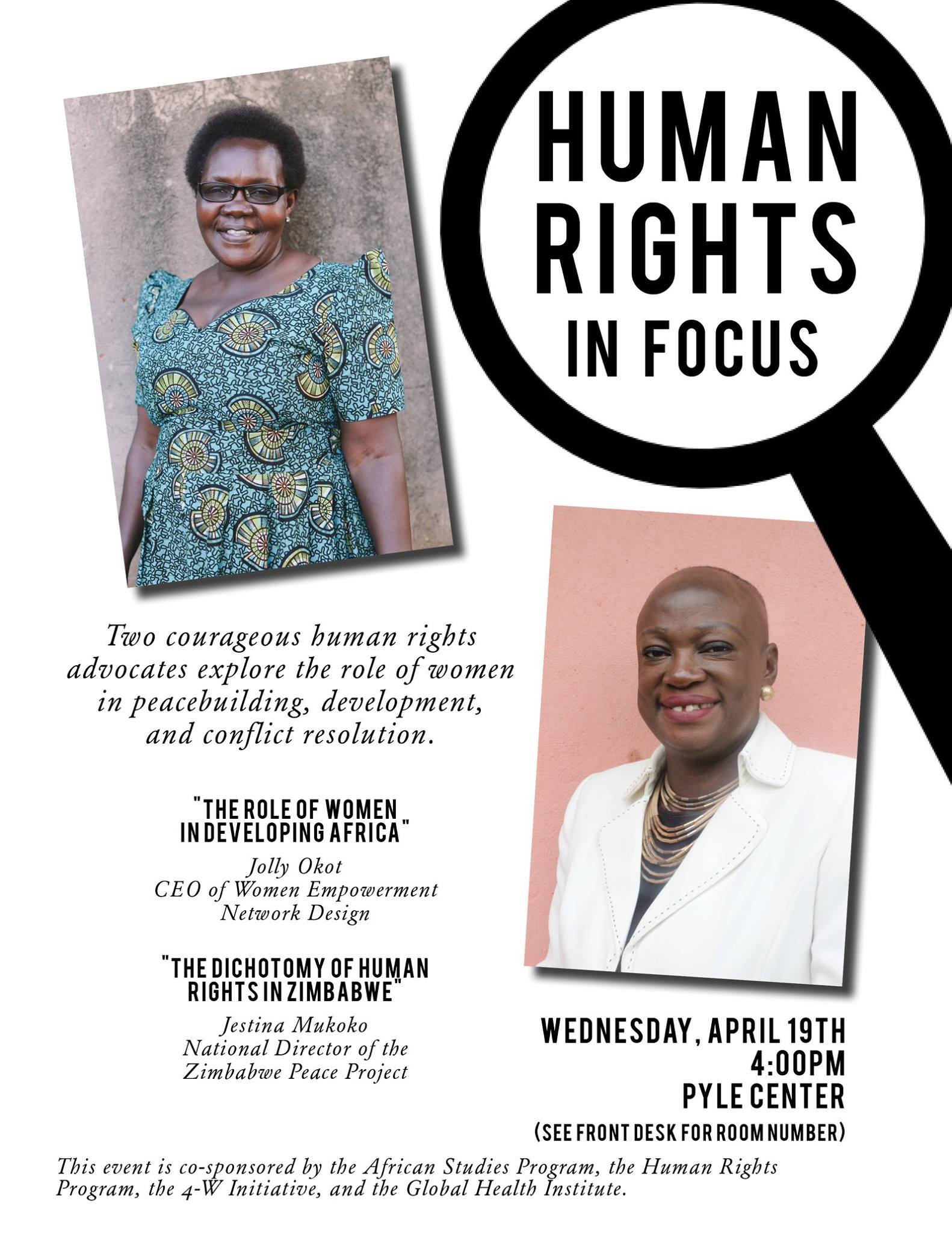 African - On Wednesday, the African Studies Program will welcome two ...