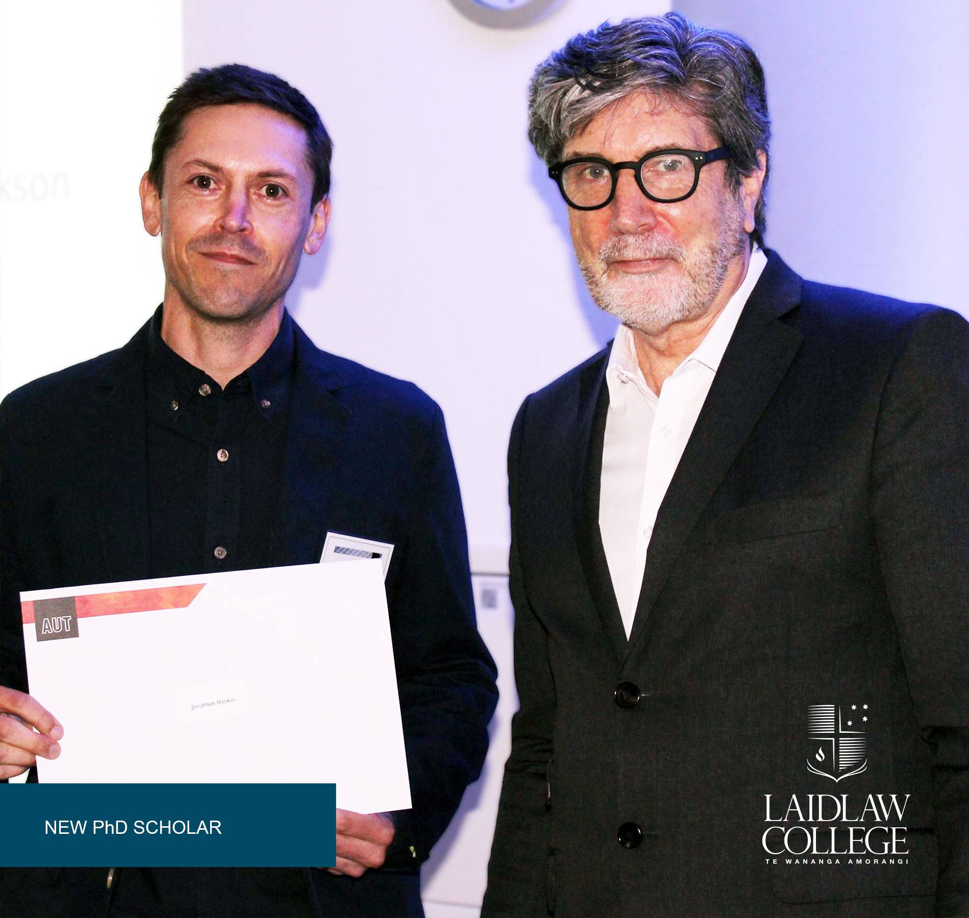 Laidlaw - Congratulations to Jonathan Hoskin on his receipt of an AUT ...