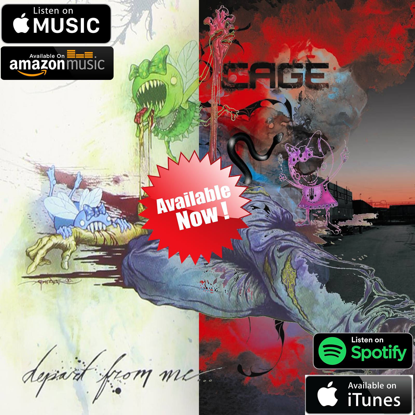 Cage - Now you can stream/buy Hells Winter and Depart From Me (the 