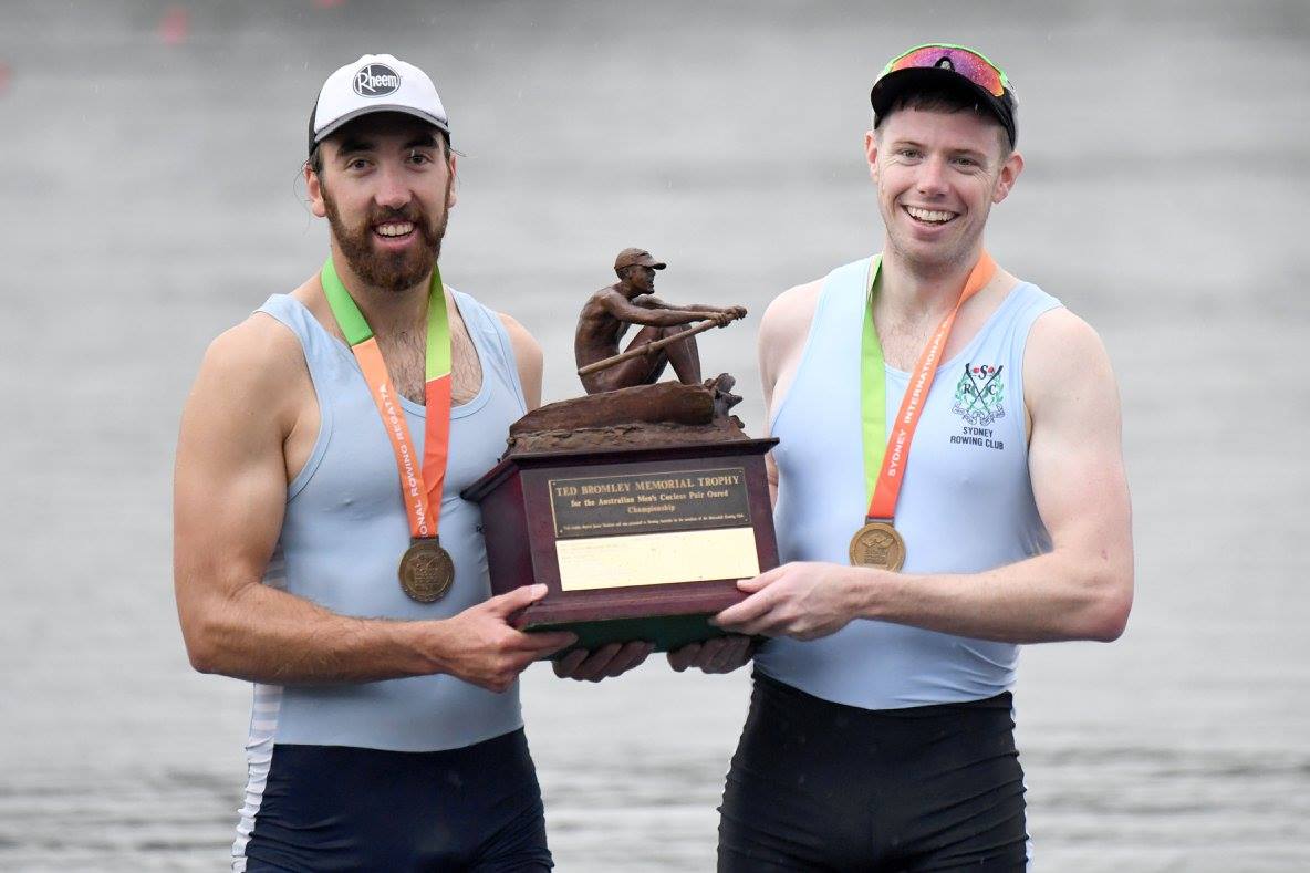 Rowing Australia - Angus Moore and Joshua Hicks holding the Ted Bromley ...