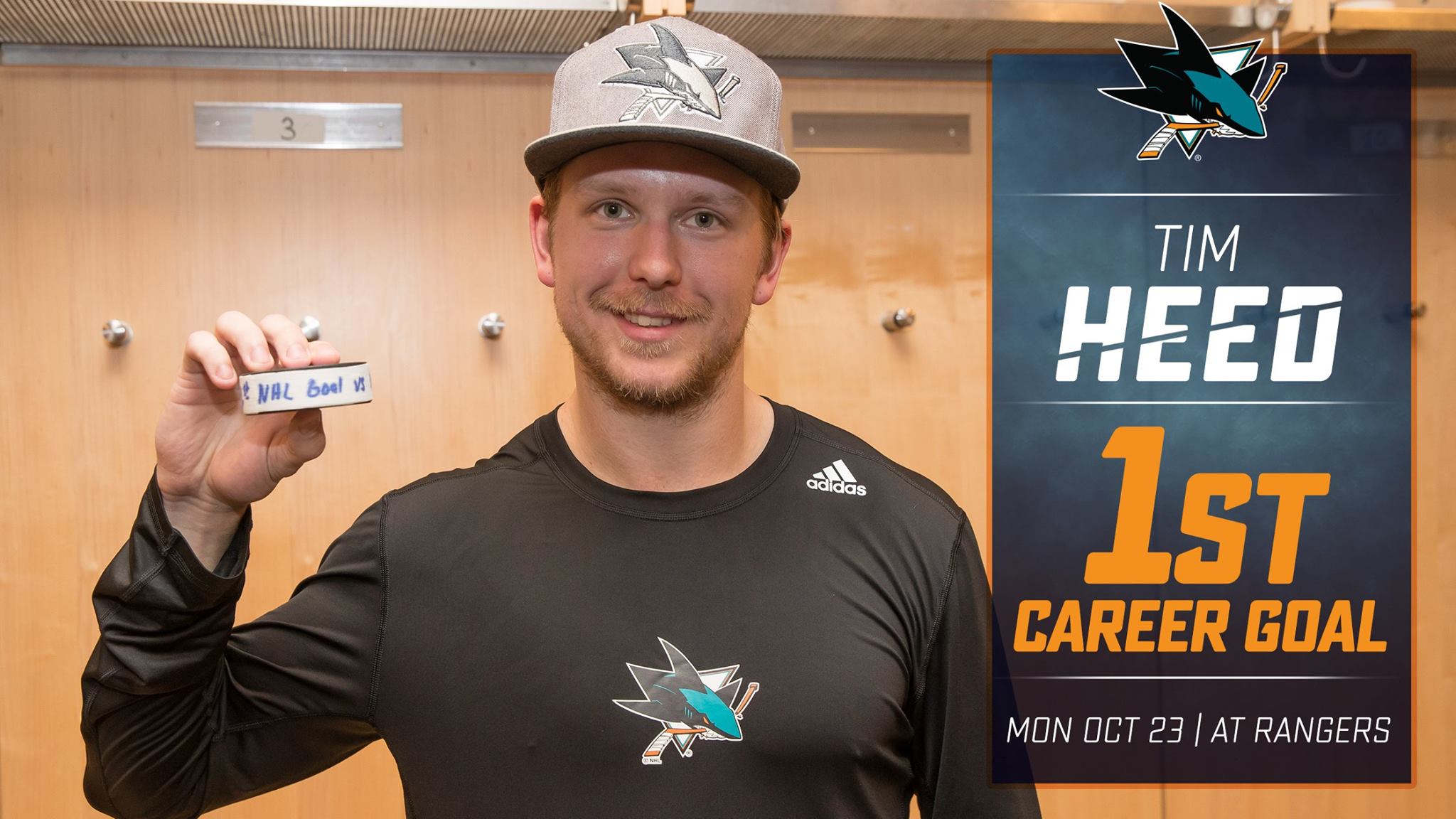 San Jose Sharks - Congratulations to Tim Heed, who scored...