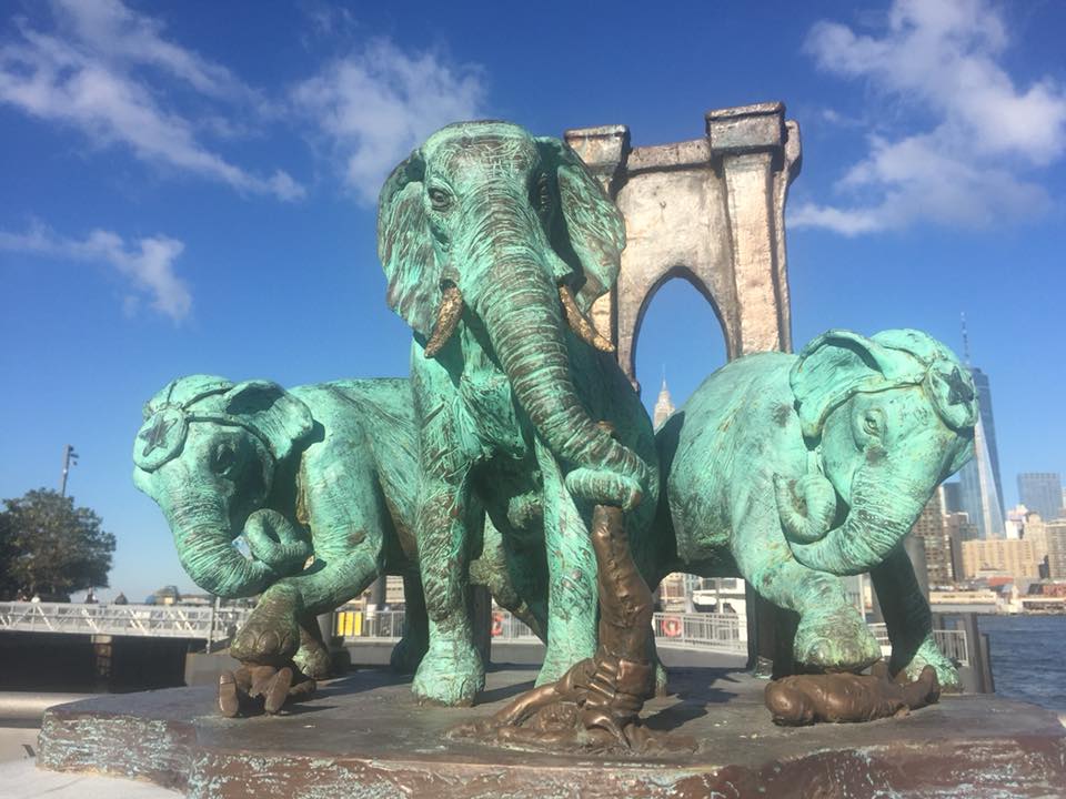 Monument to Alice the Elephant in Staten Island