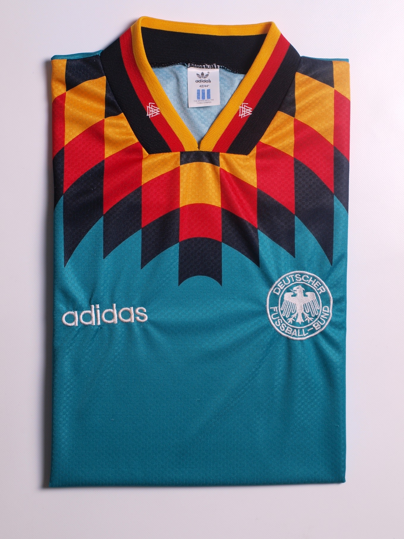Germany 1994-96 home shirt made by Adidas as worn at USA 