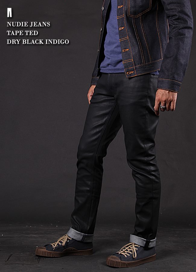 NUDIE JEANS TAPE TED DRY BLACK INDIGO . **สำหรับรุ่นนี้ลดพิเศษ 