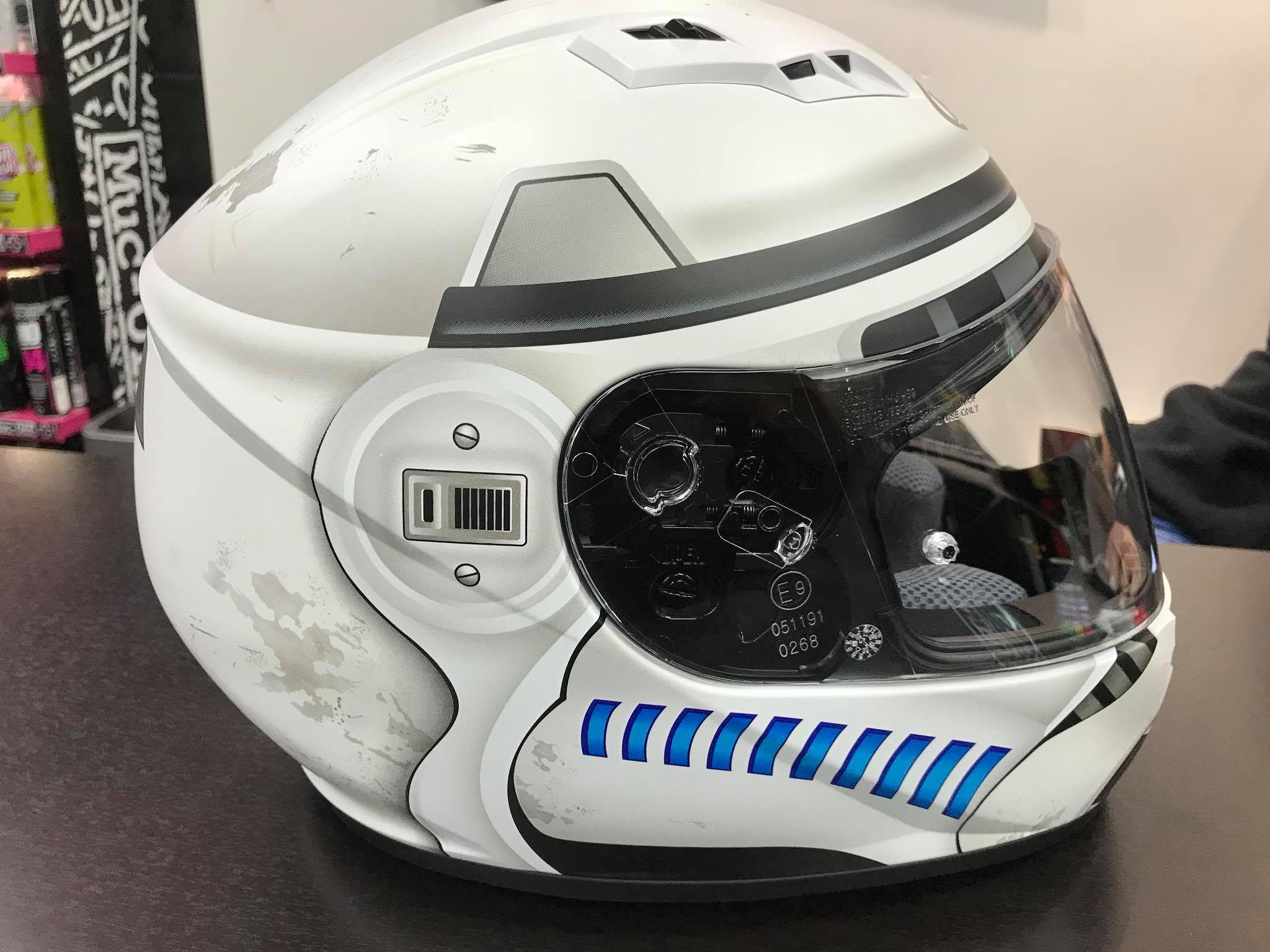 The limited edition HJC Helmets CS-15 Stormtrooper Helmet looks