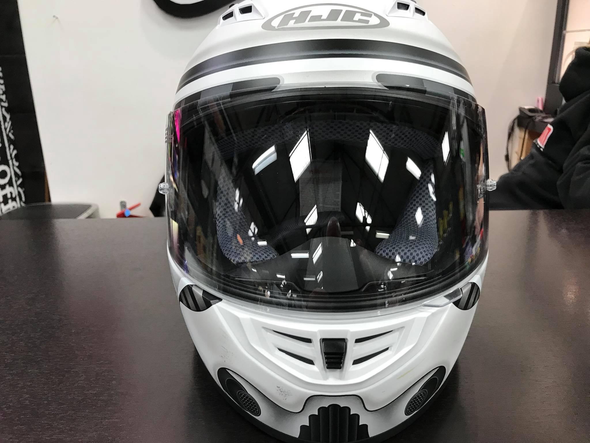The limited edition HJC Helmets CS-15 Stormtrooper Helmet looks