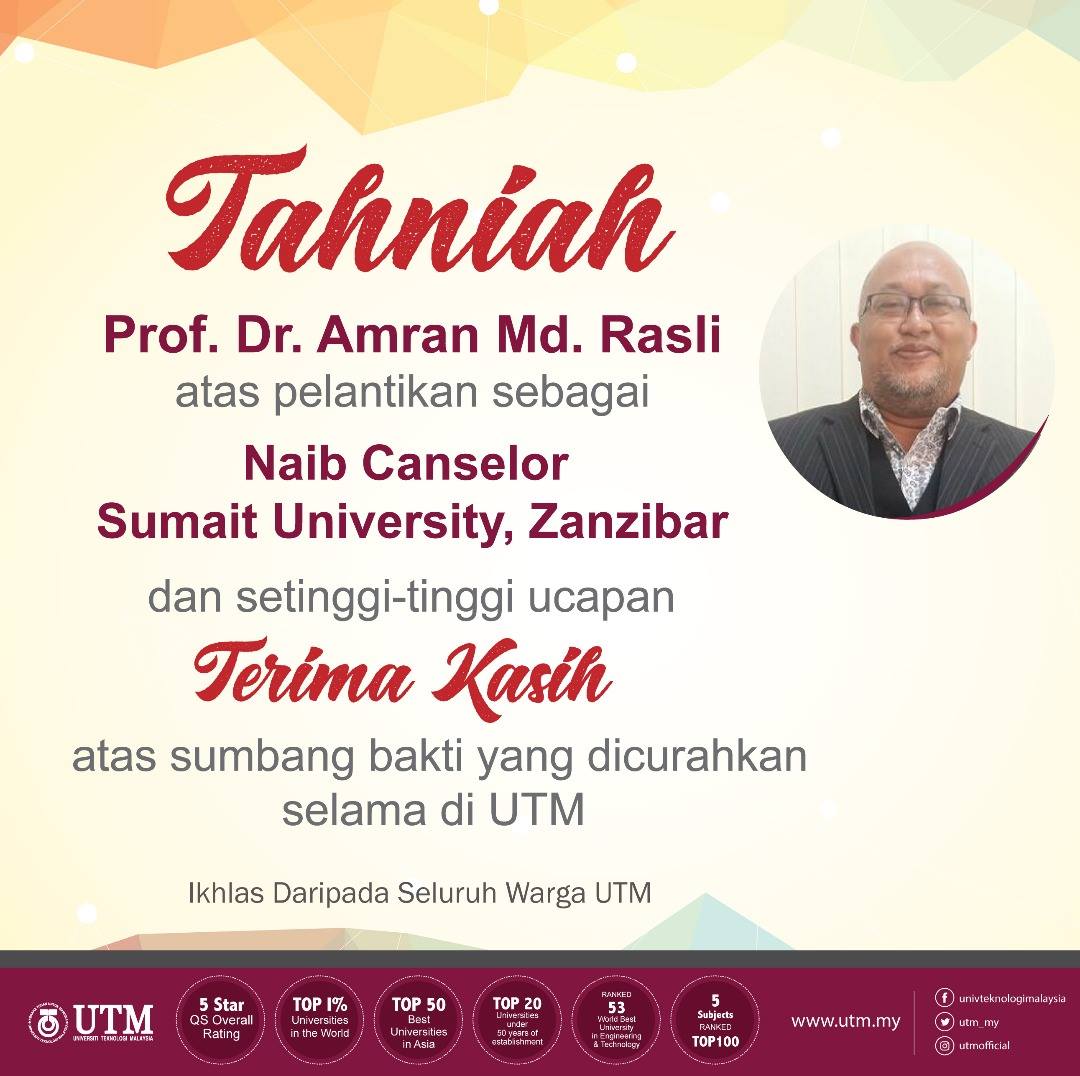 Universiti - UTM has over the years, groomed and produced leaders who ...