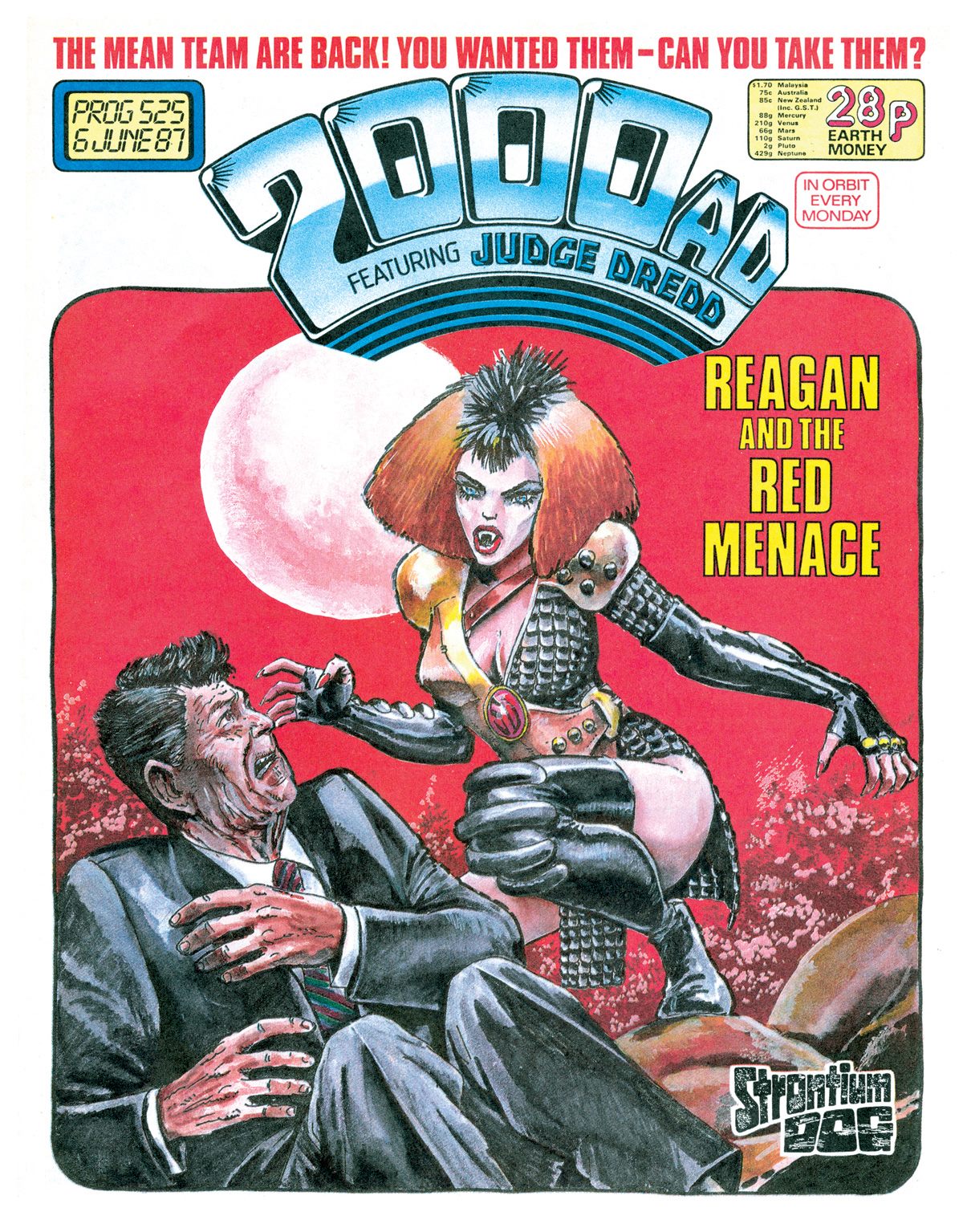 2000 - CLASSIC COVER: Durham Red by Carlos Ezquerra for 2000 AD 