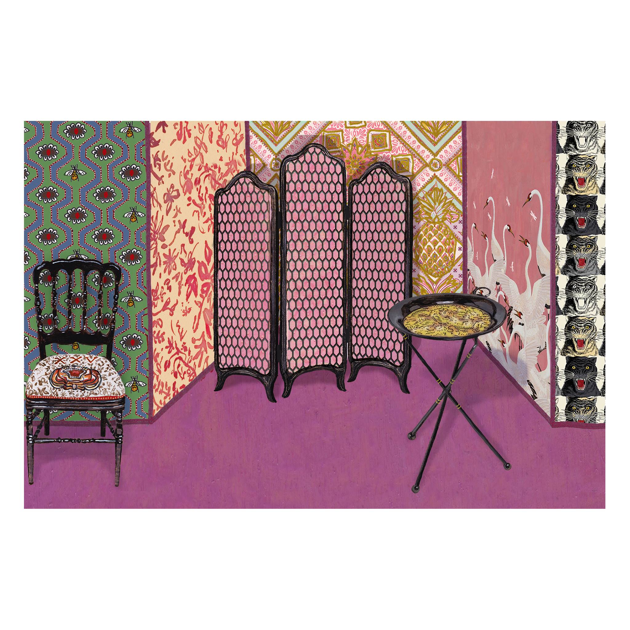 Armchairs and chairs enhanced by the GG pattern jacquard
