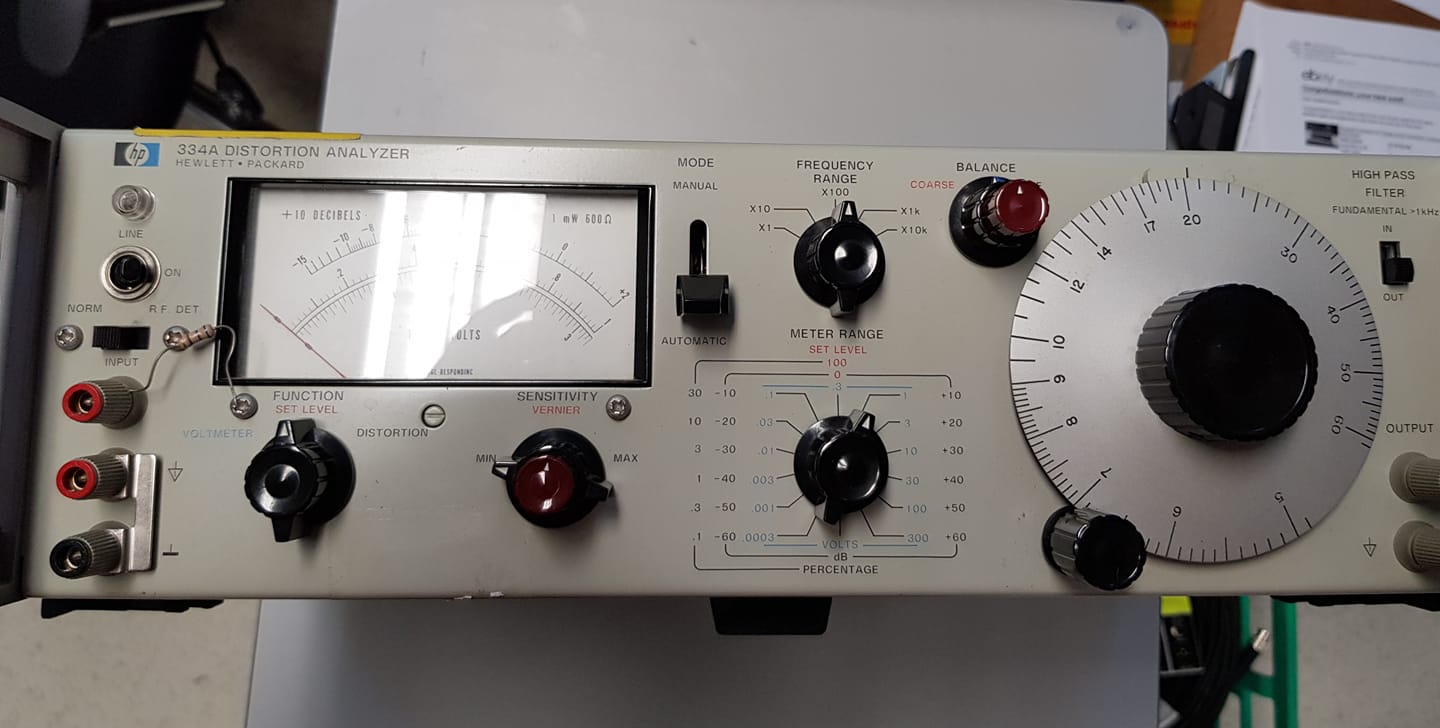 Distortion analyzer, what was the purpose for using this equipment?