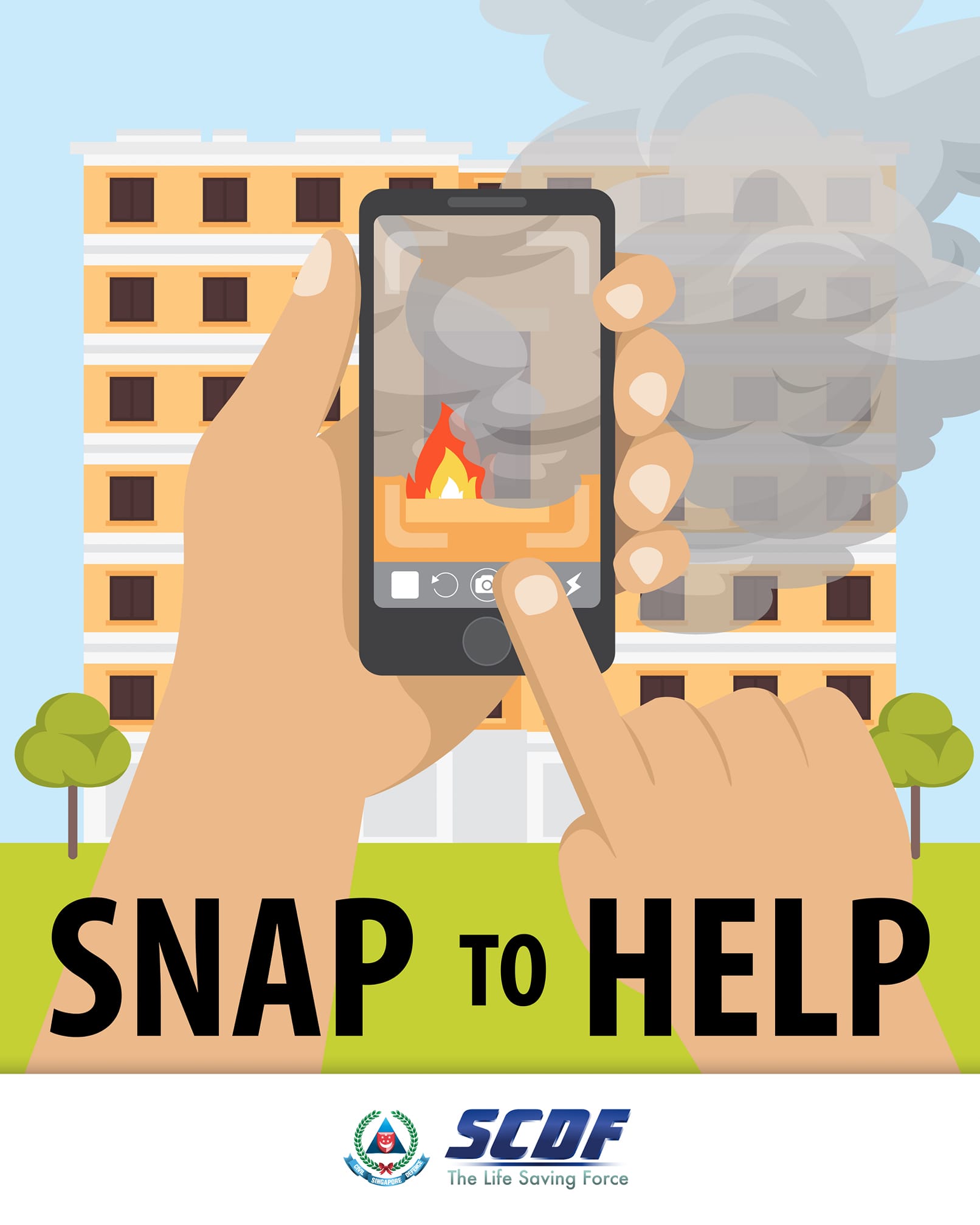 Singapore Civil Defence Force - If you witness a large fire, do the ...