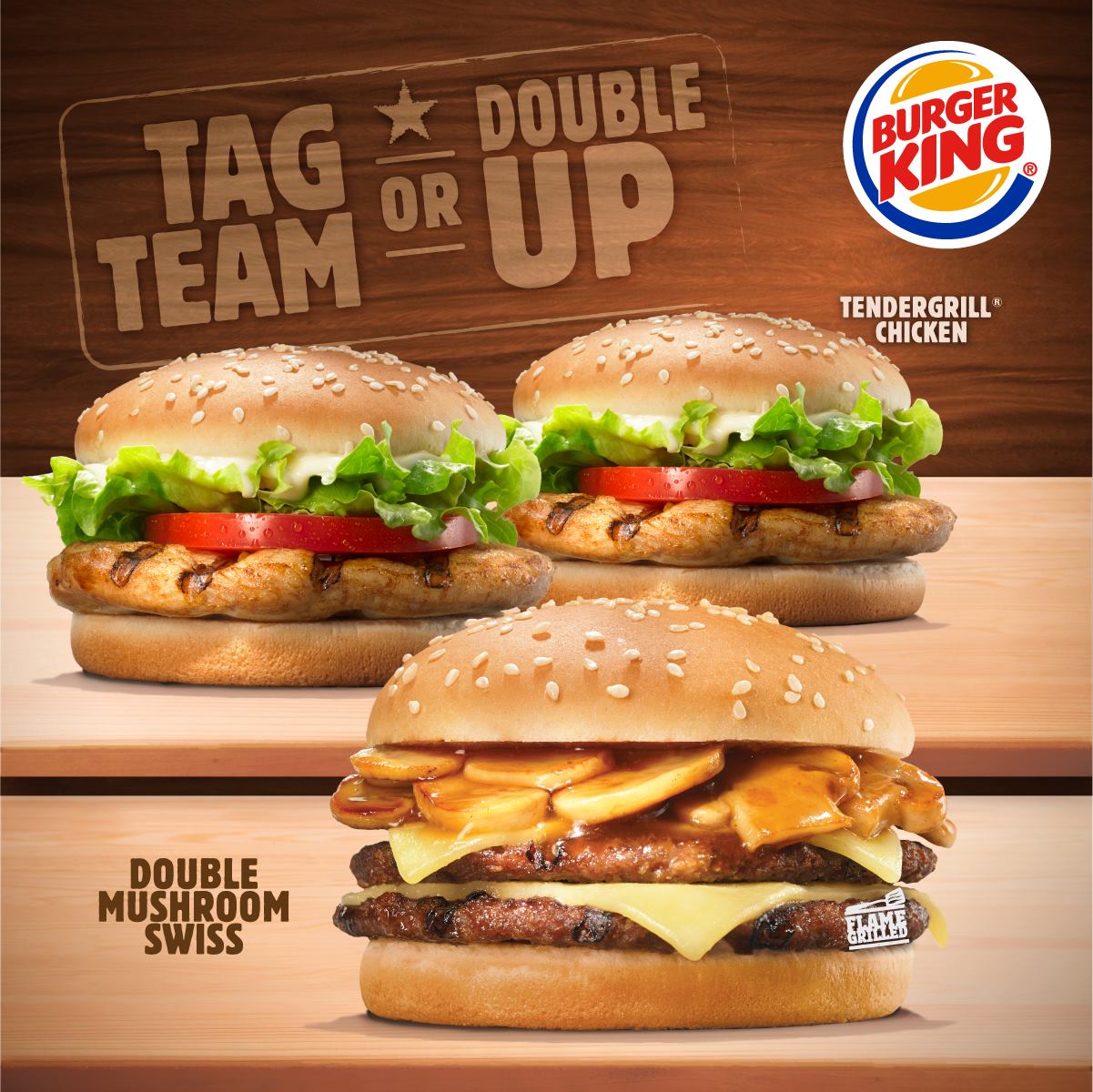Burger King Singapore Which Will You Pick Double Mushroom Swiss Or Two Tendergrill Chicken Burgers Tell Us In A Comment Below Burgerkingsg Facebook
